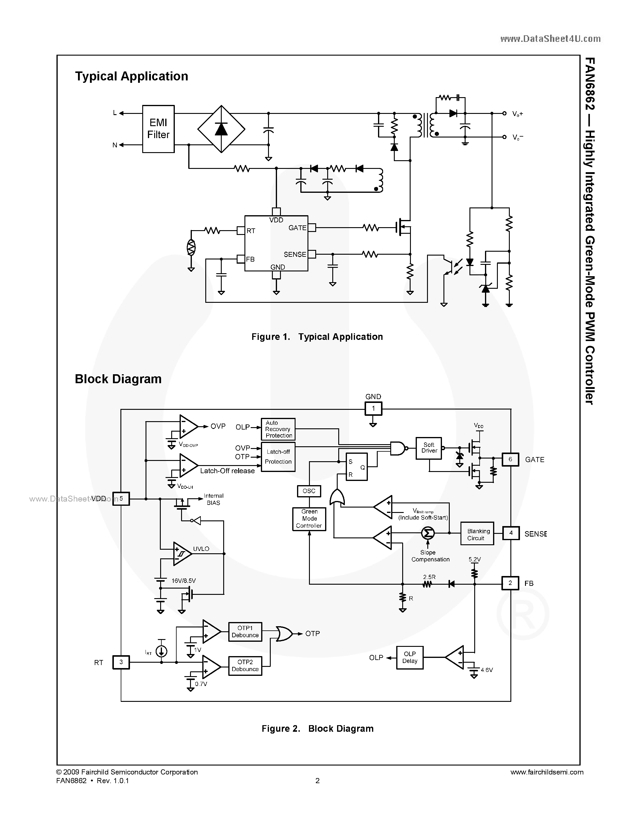 Даташит на микросхему FAN6862 страница 2 Даташит FAN6862 - Highly Integrated Green-Mode PWM Controller страница 2