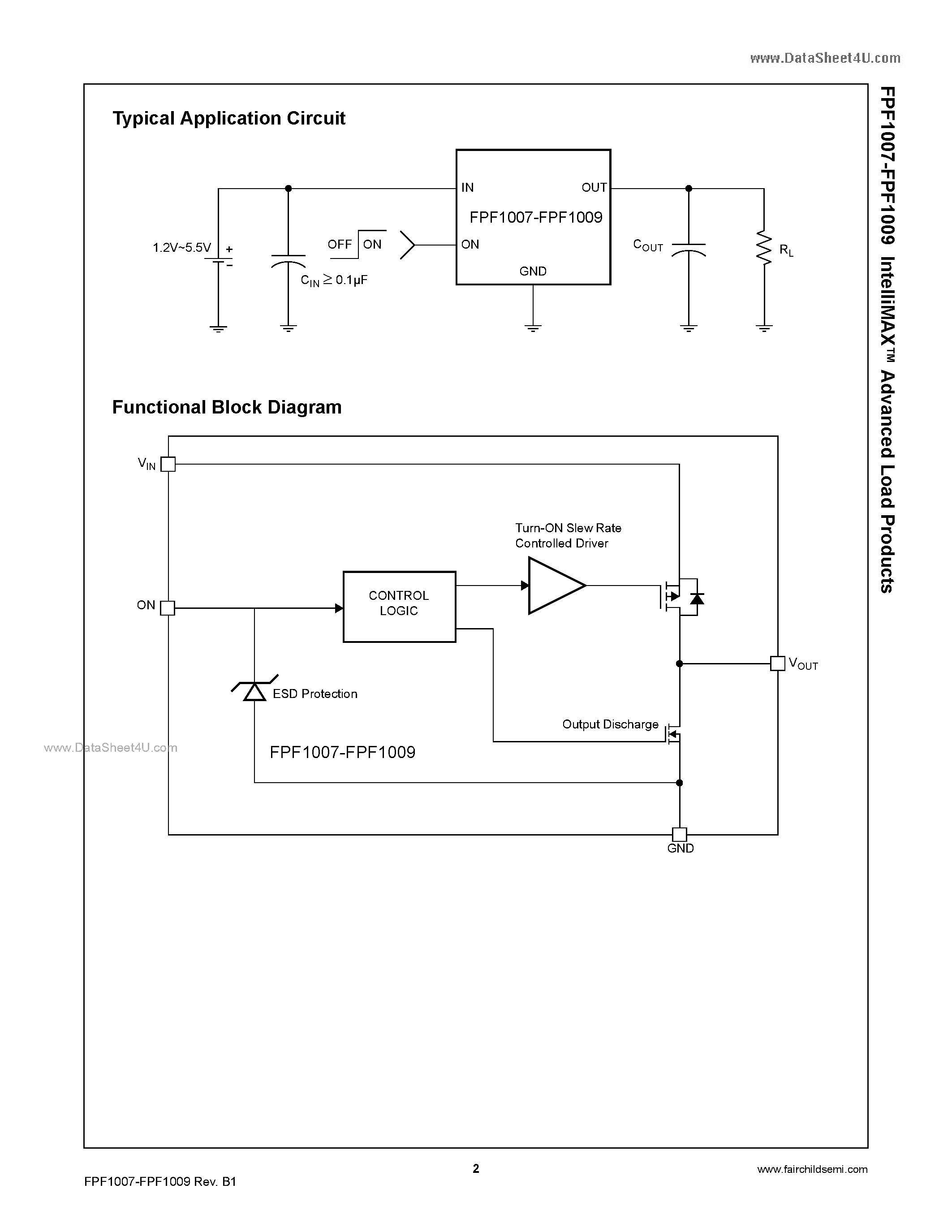 Datasheet FPF1007 - (FPF1007 - FPF1009) Advanced Load Products page 2