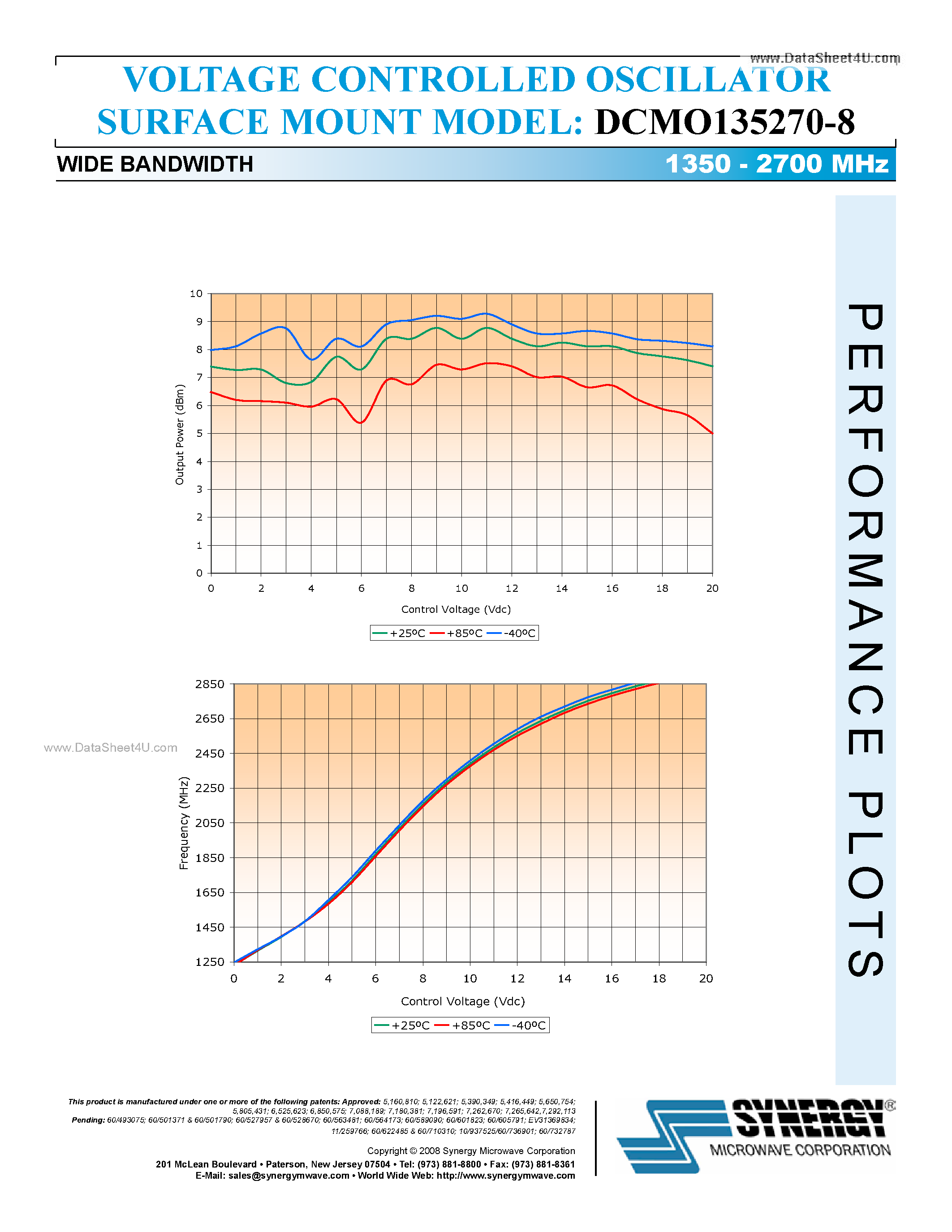 Datasheet DCMO135270-8 - VOLTAGE CONTROLLED OSCILLATOR page 2