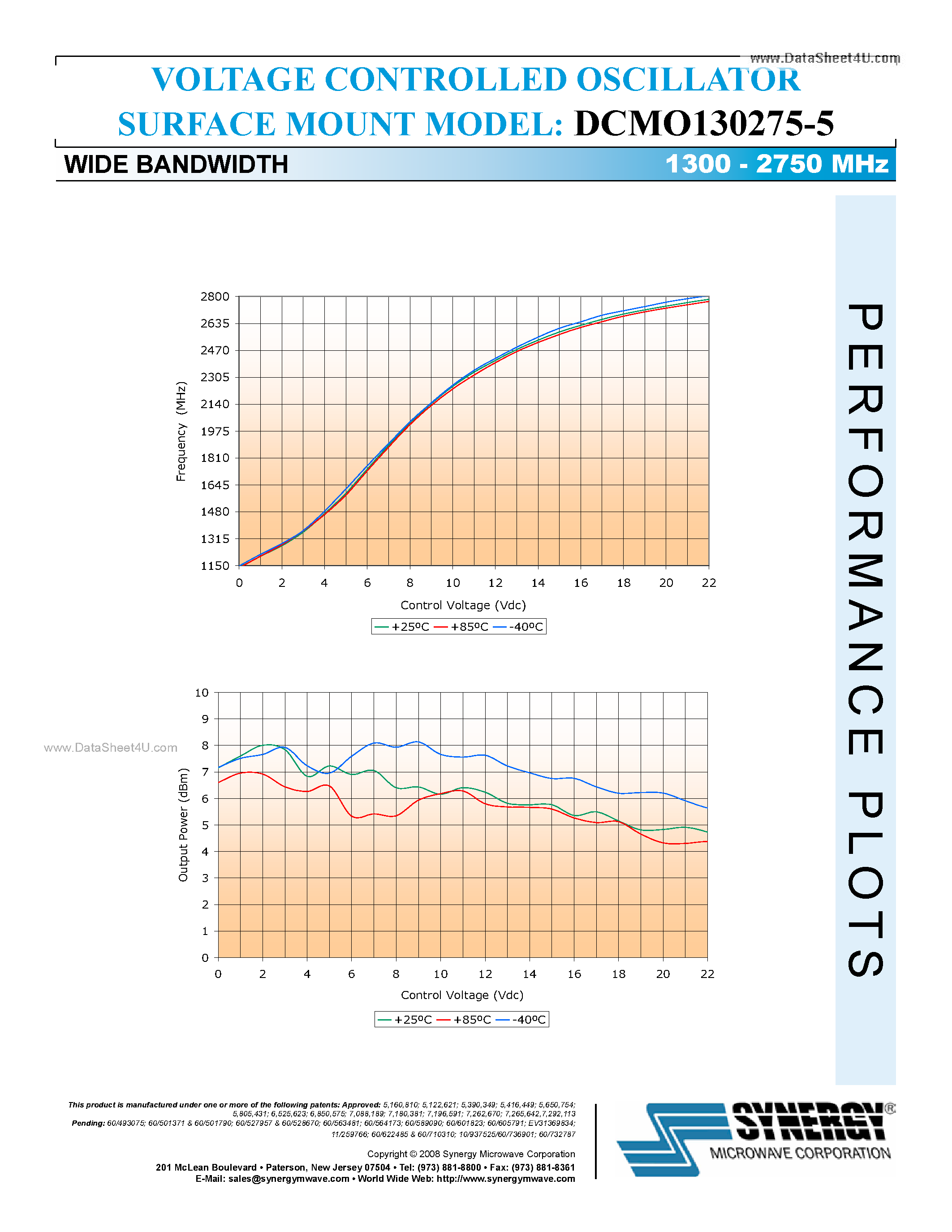 Datasheet DCMO130275-5 - VOLTAGE CONTROLLED OSCILLATOR page 2
