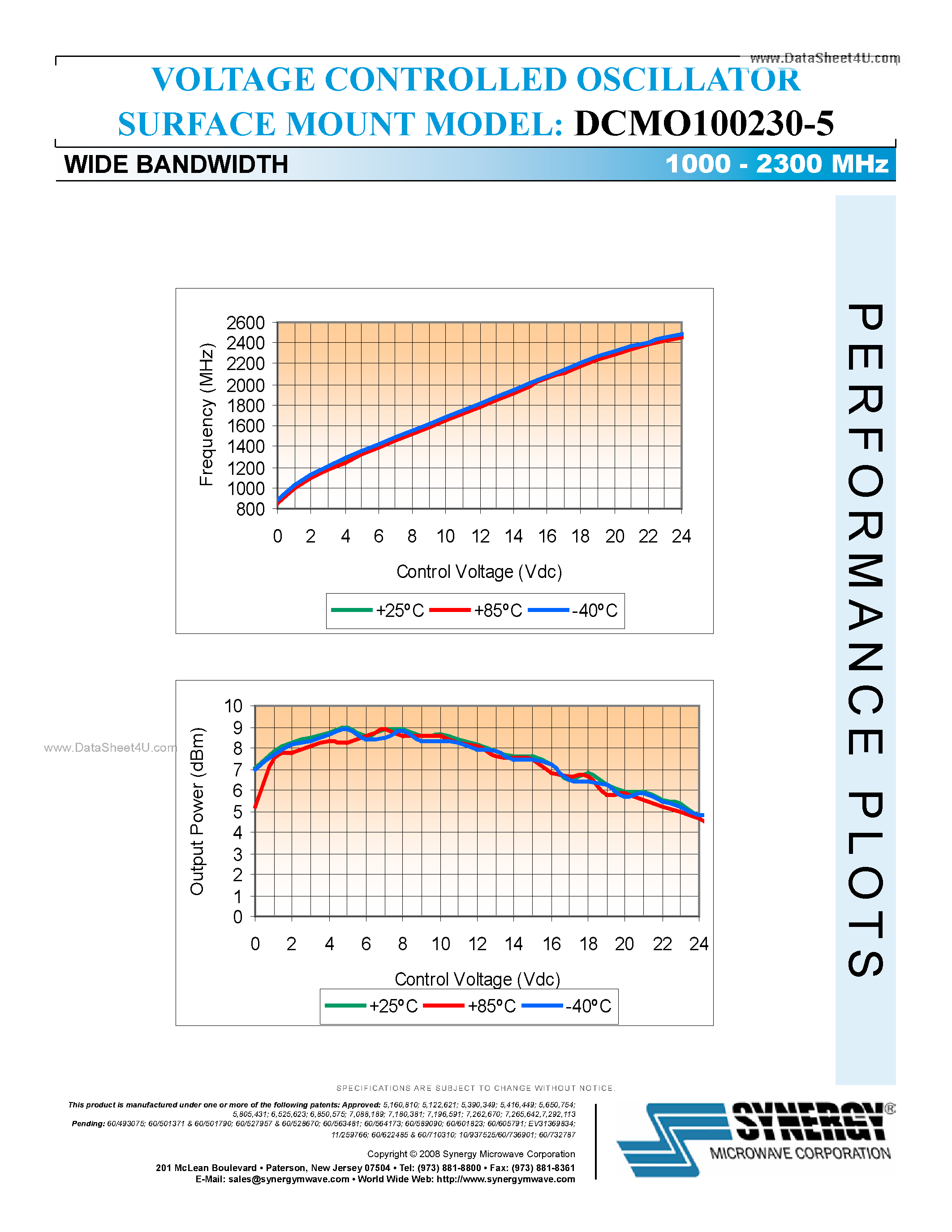 Datasheet DCMO100230-5 - VOLTAGE CONTROLLED OSCILLATOR page 2
