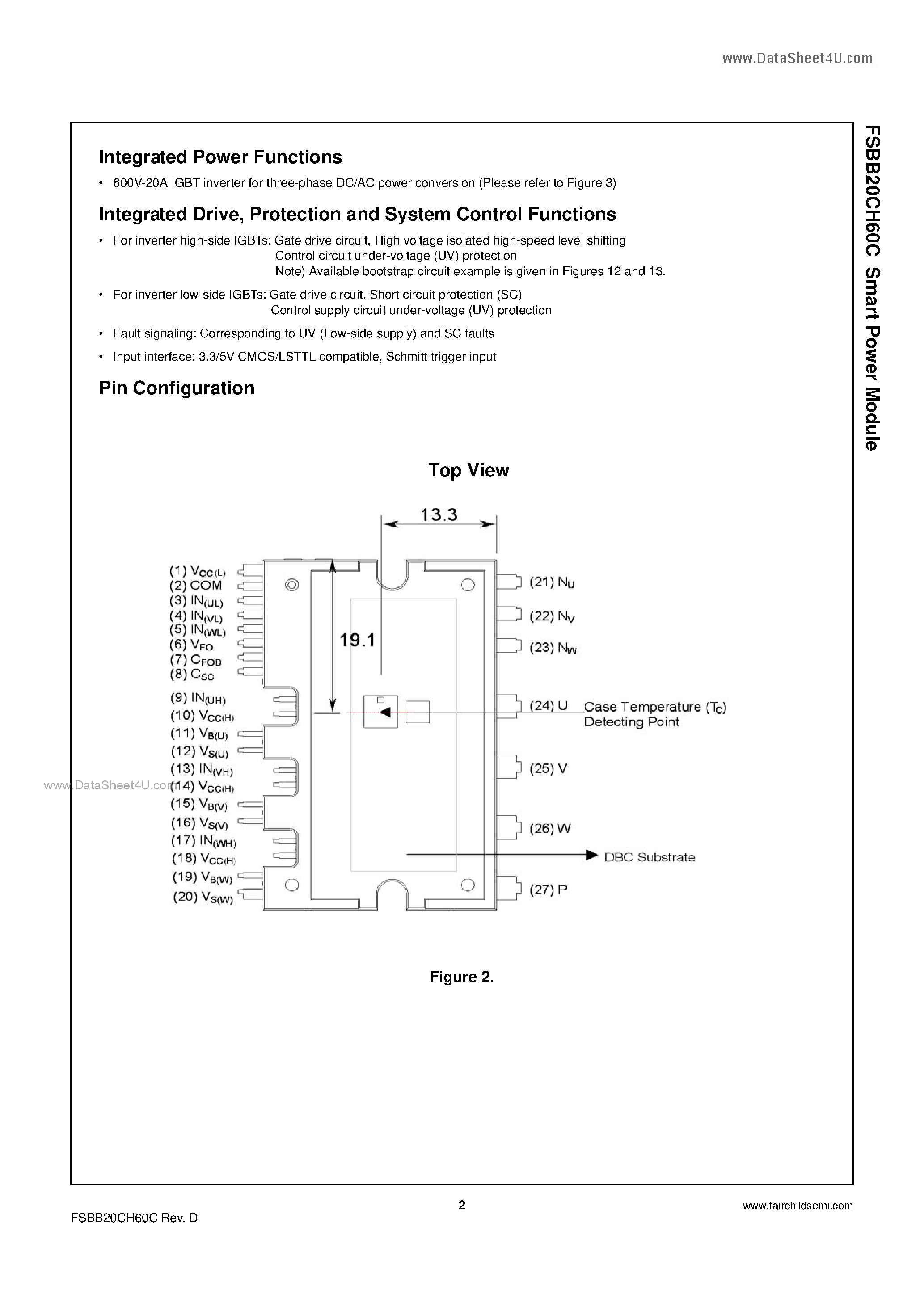 Datasheet FSBB20CH60C page 2 Datasheet FSBB20CH60C - Smart Power Module page 2
