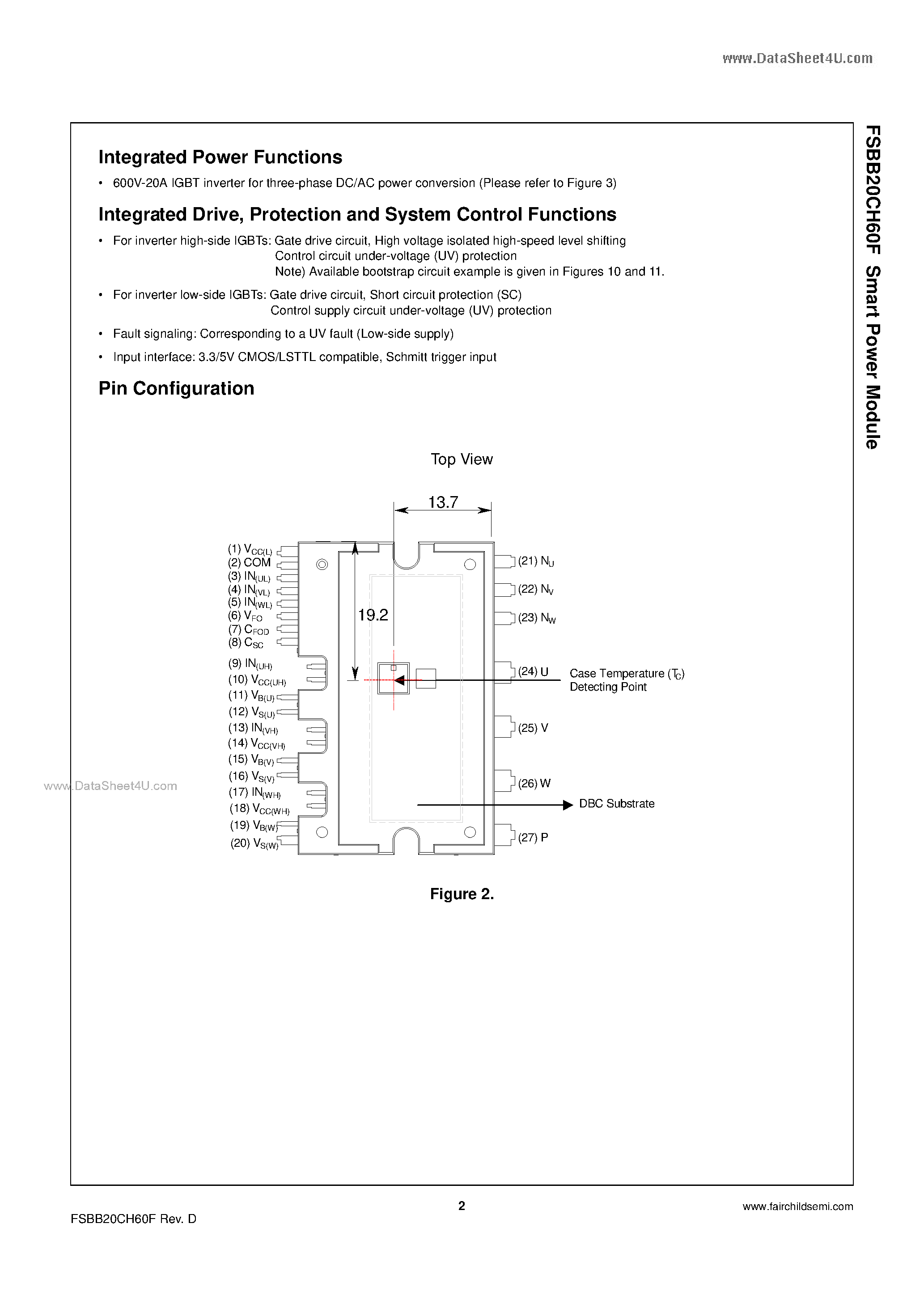 Datasheet FSBB20CH60F - Smart Power Module page 2