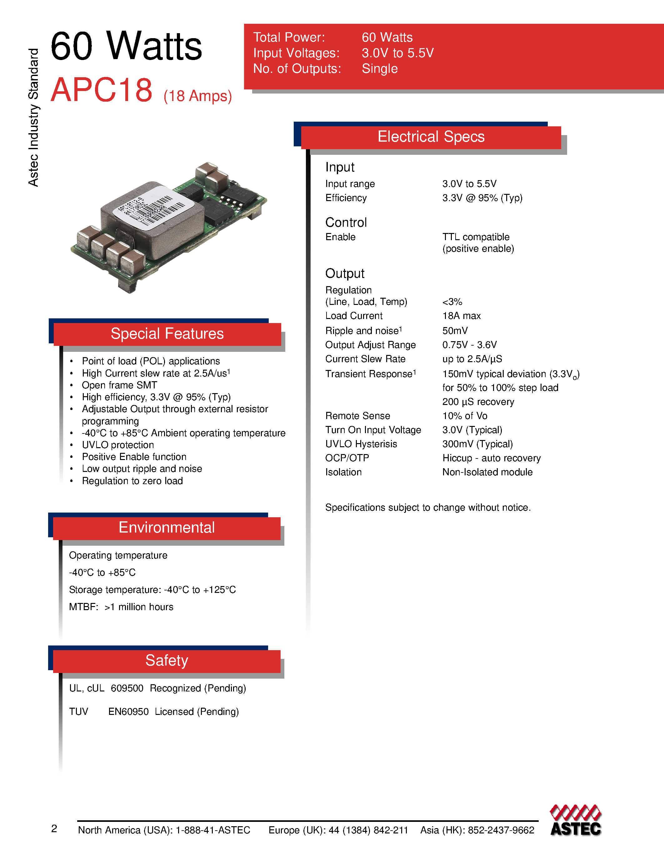 Datasheet APC18T04-9 - DC-DC / Non-Isolated page 1