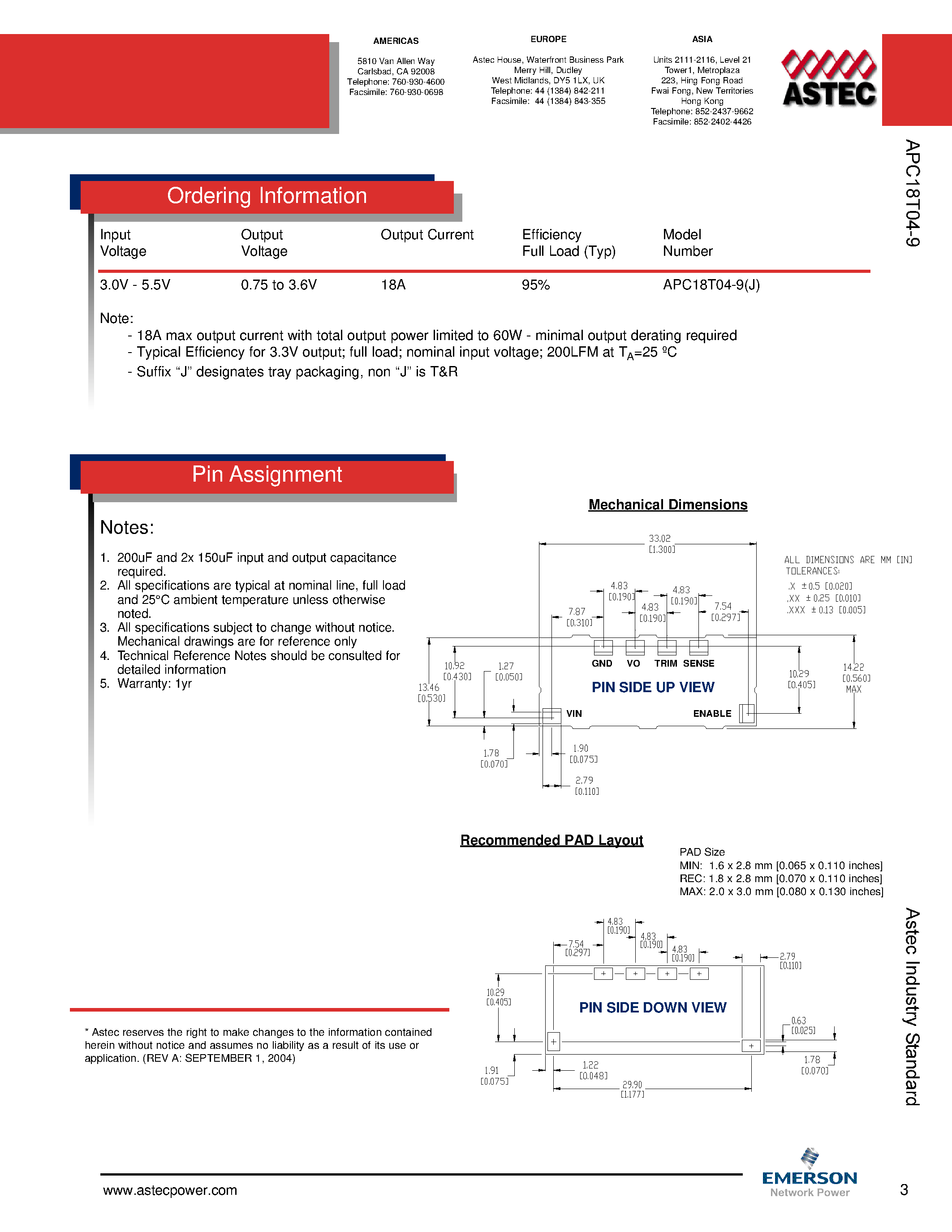 Datasheet APC18T04-9 - DC-DC / Non-Isolated page 2