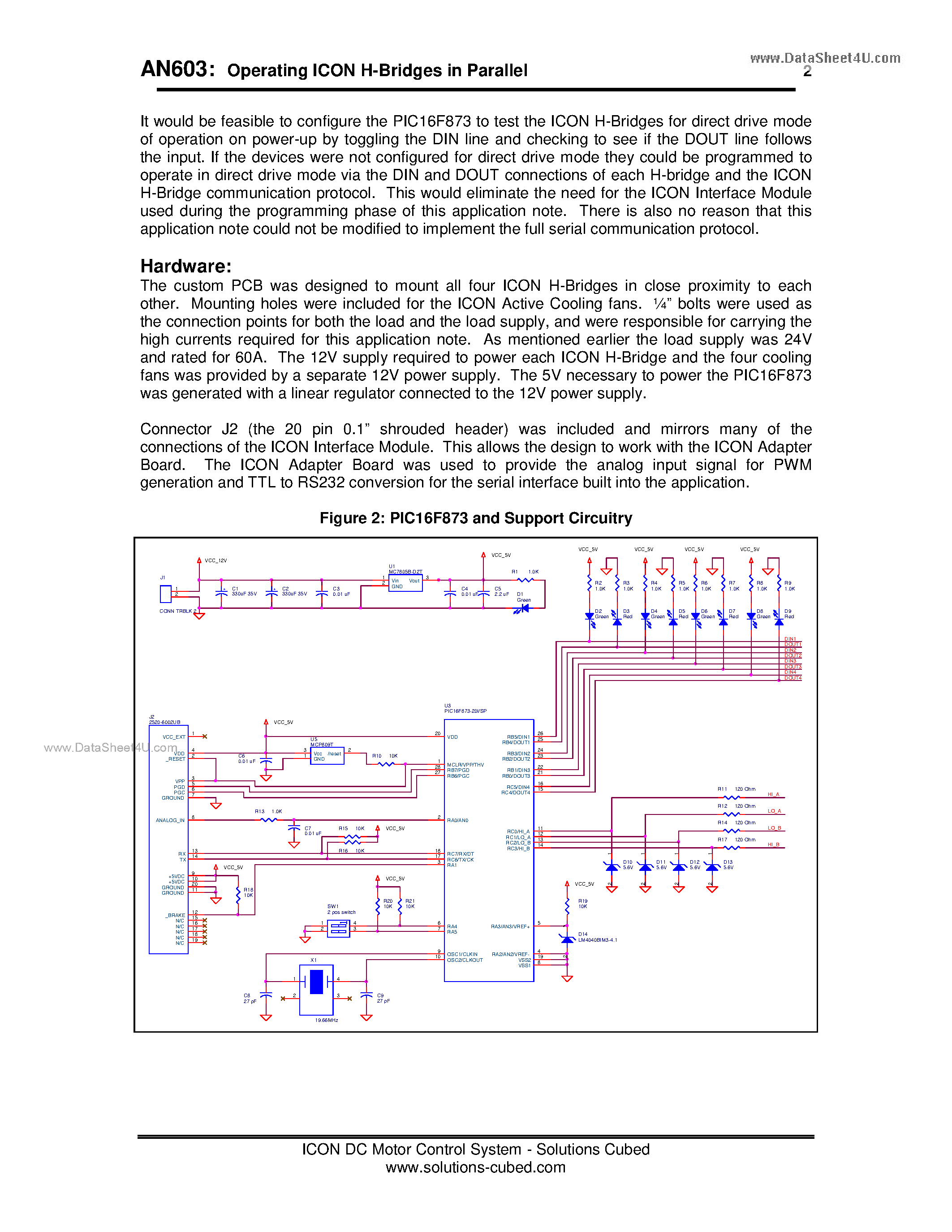 Datasheet AN603 page 2 Datasheet AN603 - Operating ICON H-Bridges in Parallel page 2