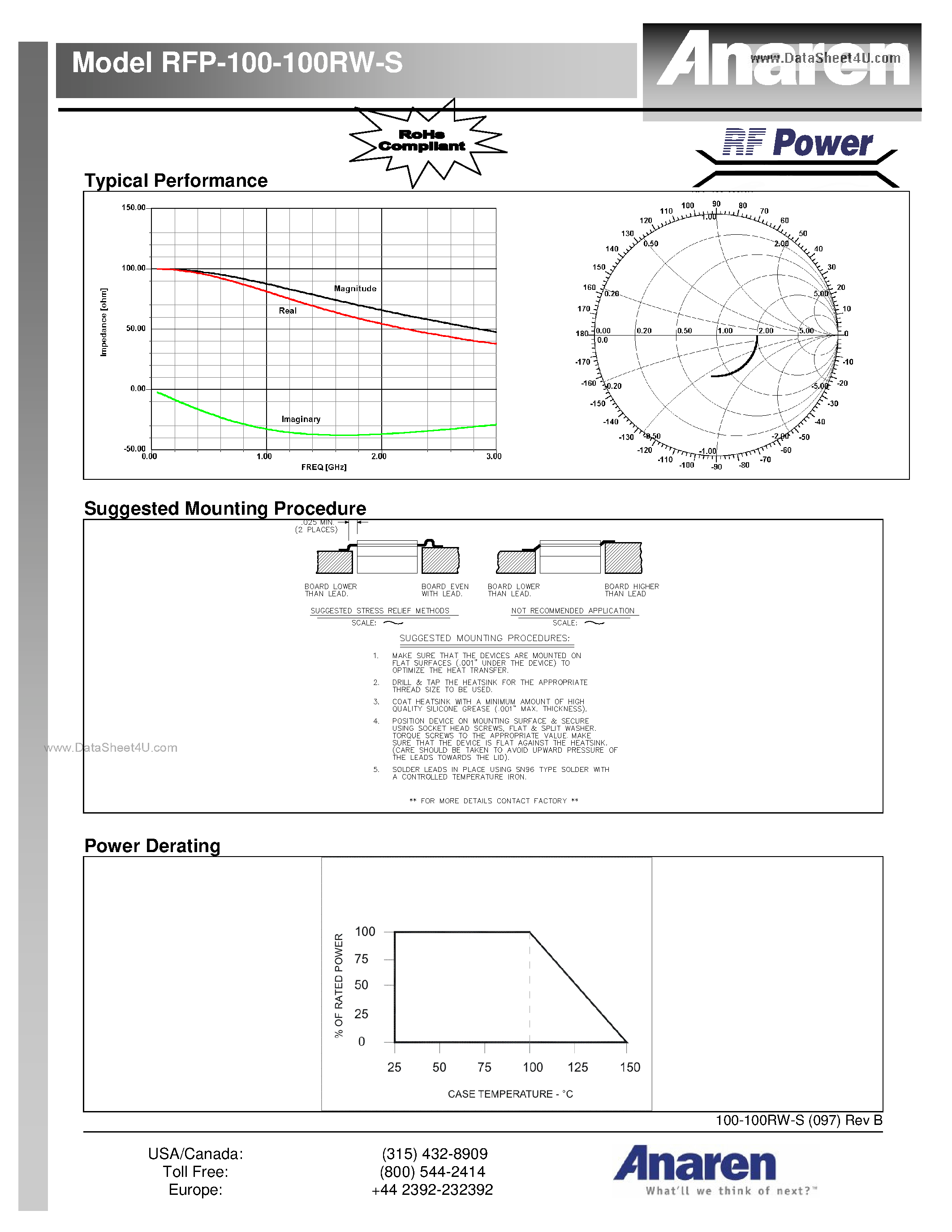 Datasheet RFP-100-100RW-S - Flanged Resistors page 2
