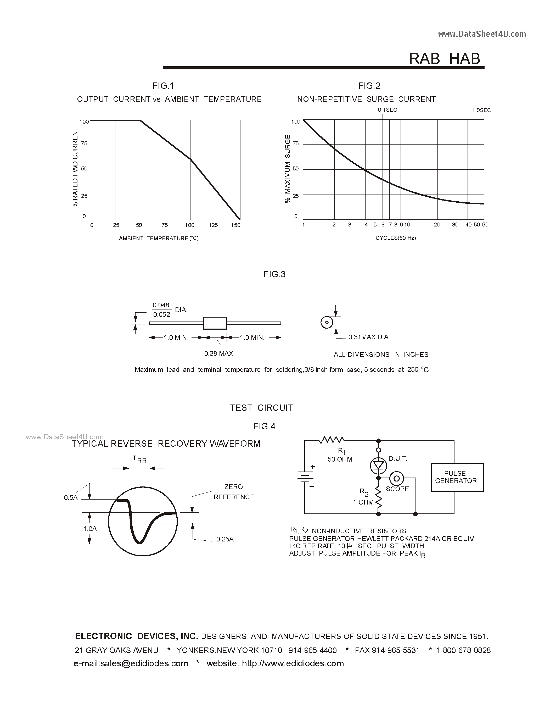 Datasheet RAB page 2 Datasheet RAB - 3 AMPERE AXIAL LEAD RECTIFIERS page 2