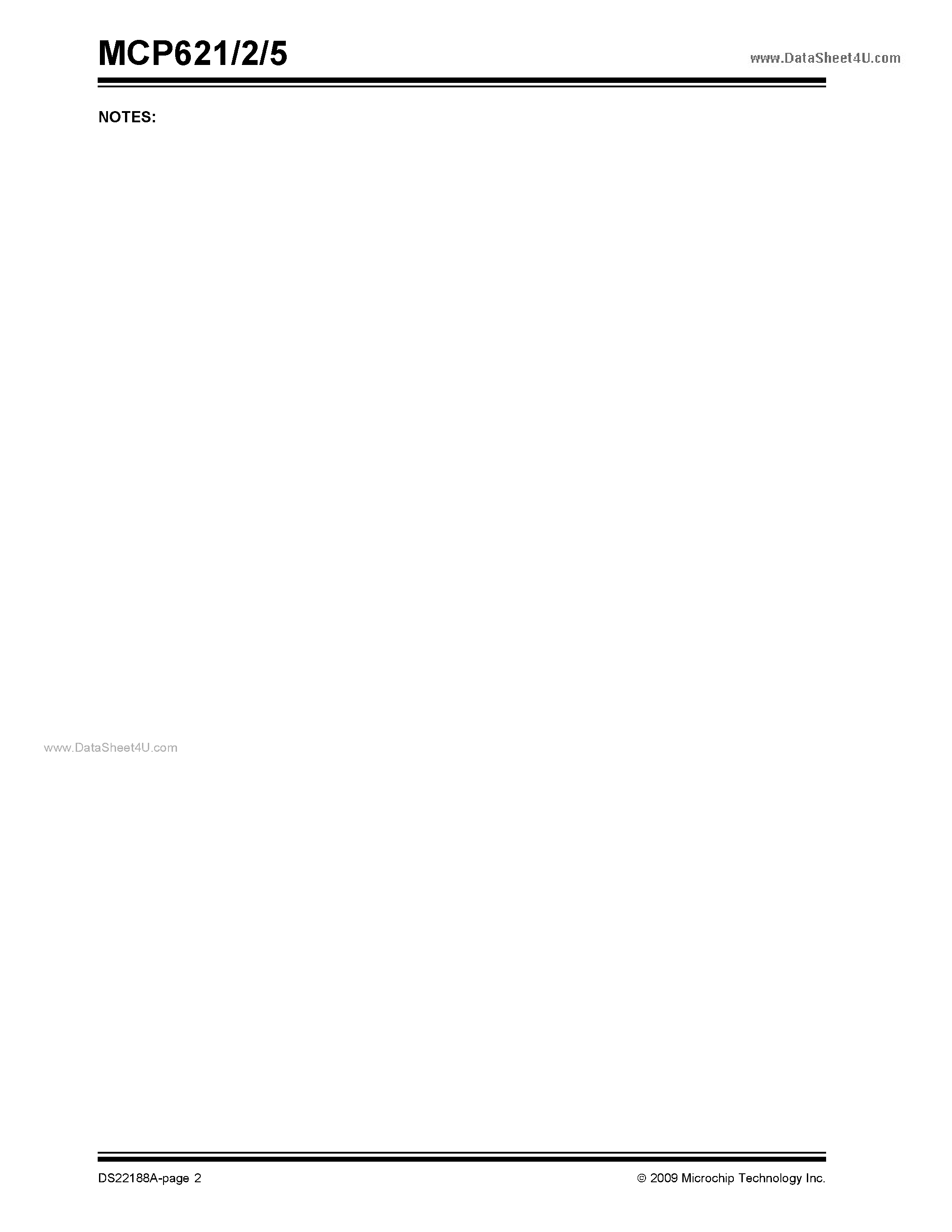 Datasheet MCP621 - (MCP621 - MCP625) 2.5 mA Op Amps page 2