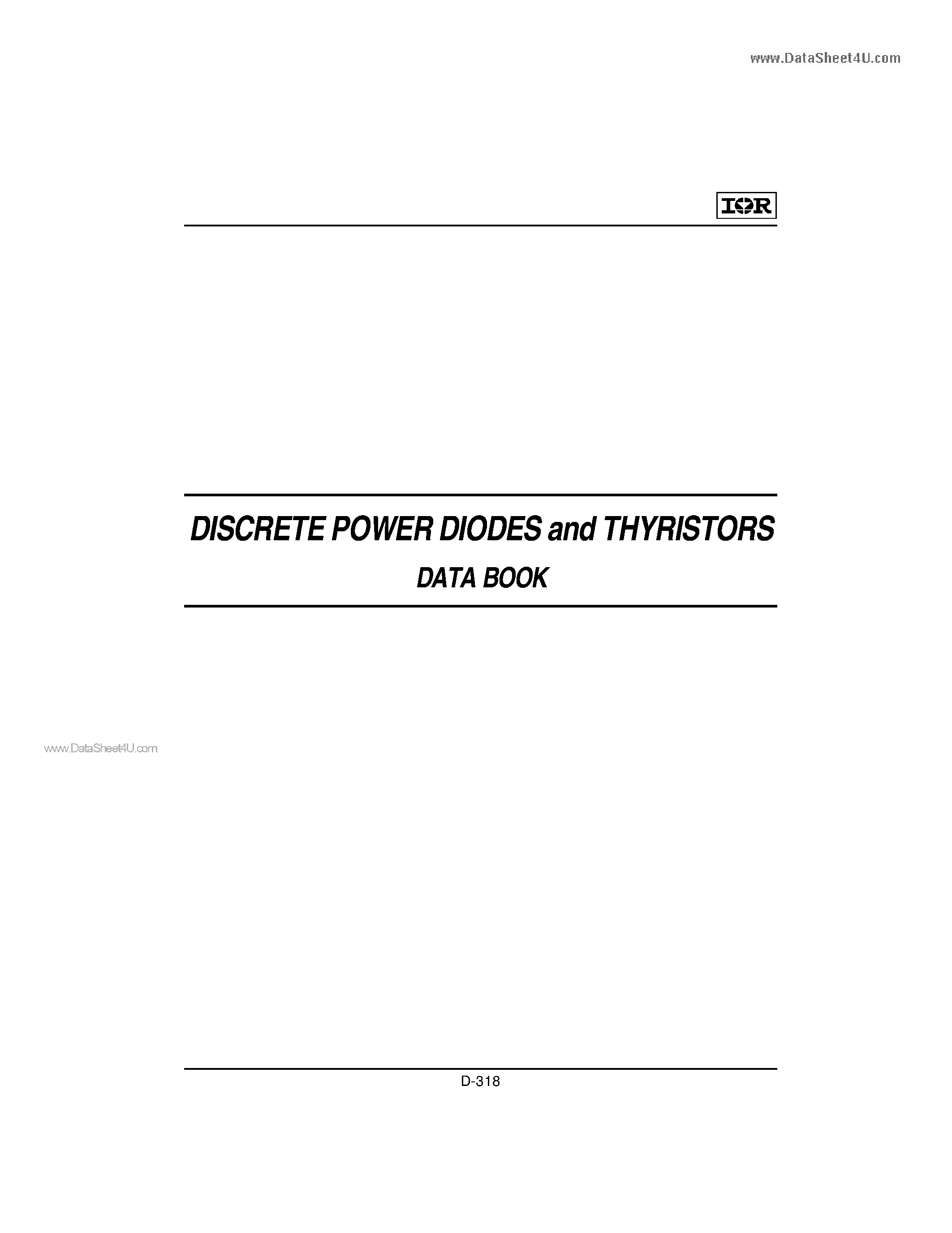 Datasheet ST330C - PHASE CONTROL THYRISTORS Hockey Puk Version page 1