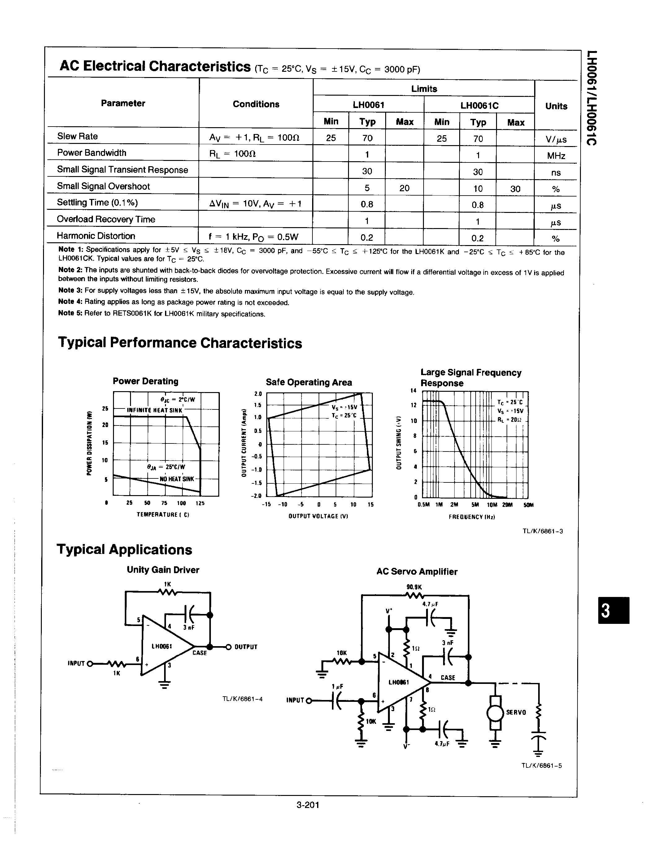 Datasheet LH0061C page 2 Datasheet LH0061C - 0.5 AMP WIDE BAND OPERATIONAL AMPLIFIER page 2