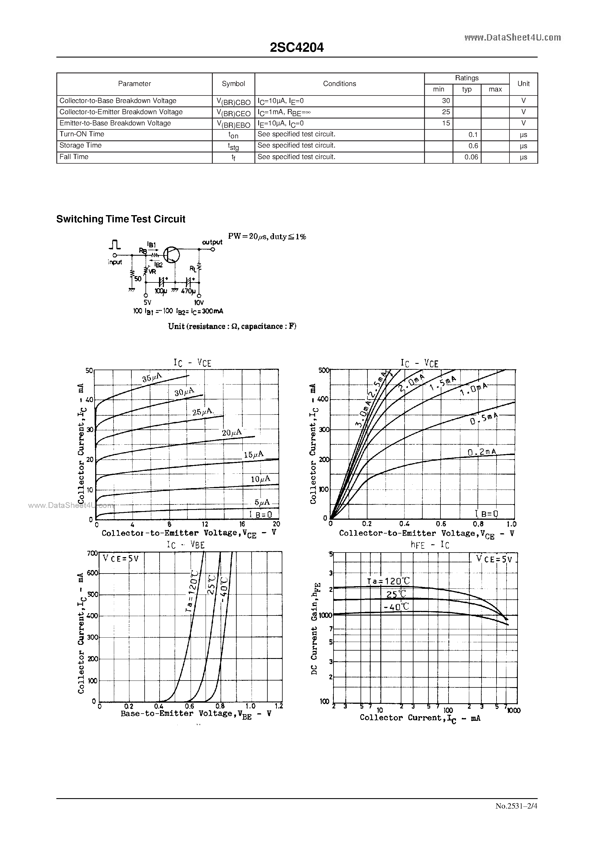 Datasheet C4204 page 2 Datasheet C4204 - Search -----> 2SC4204 page 2
