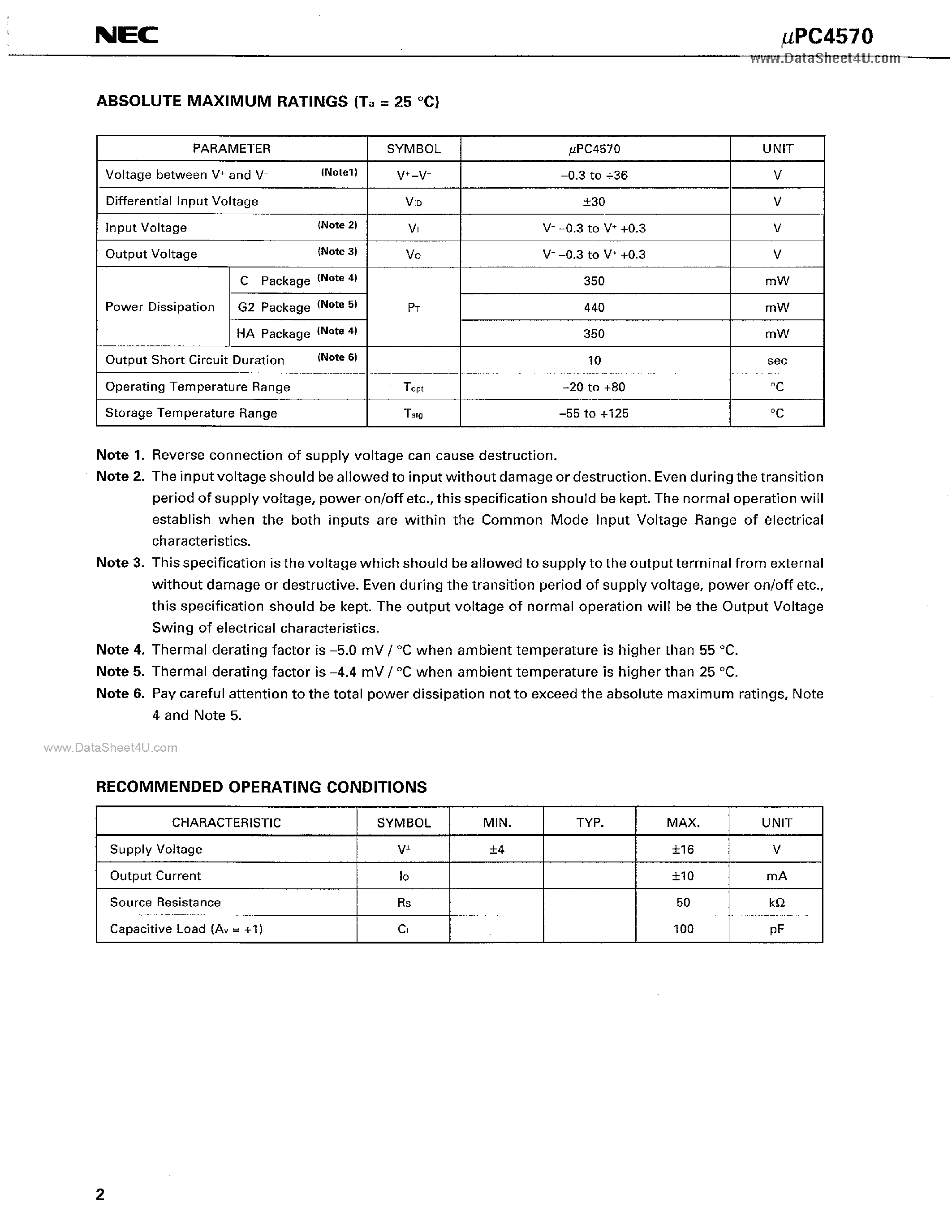 Даташит на микросхему C4570HA страница 2 Даташит C4570HA - Search -----> UPC4570HA страница 2