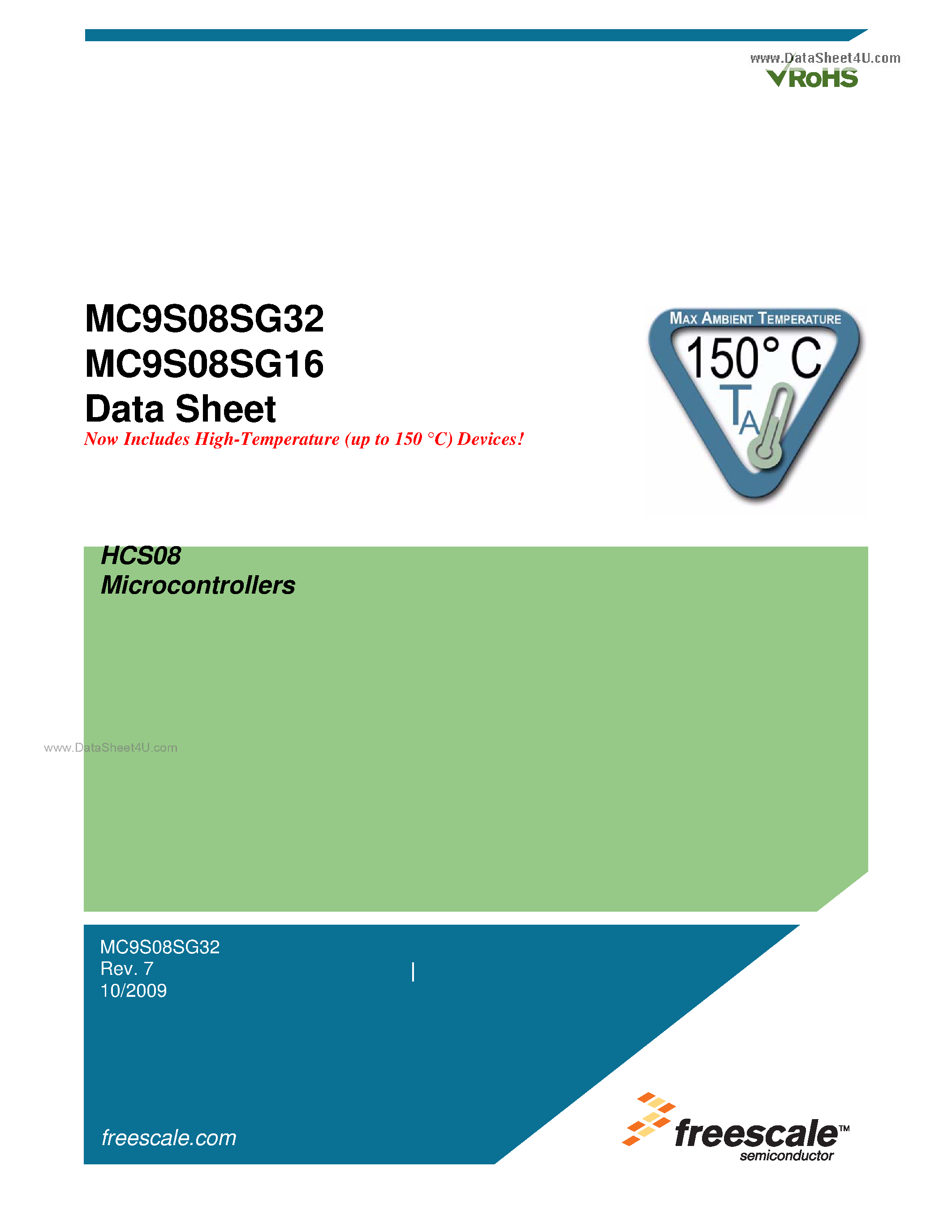 Даташит MC9S08SG16 - (MC9S08SG16 / MC9S08SG32) HCS08 Microcontrollers страница 1