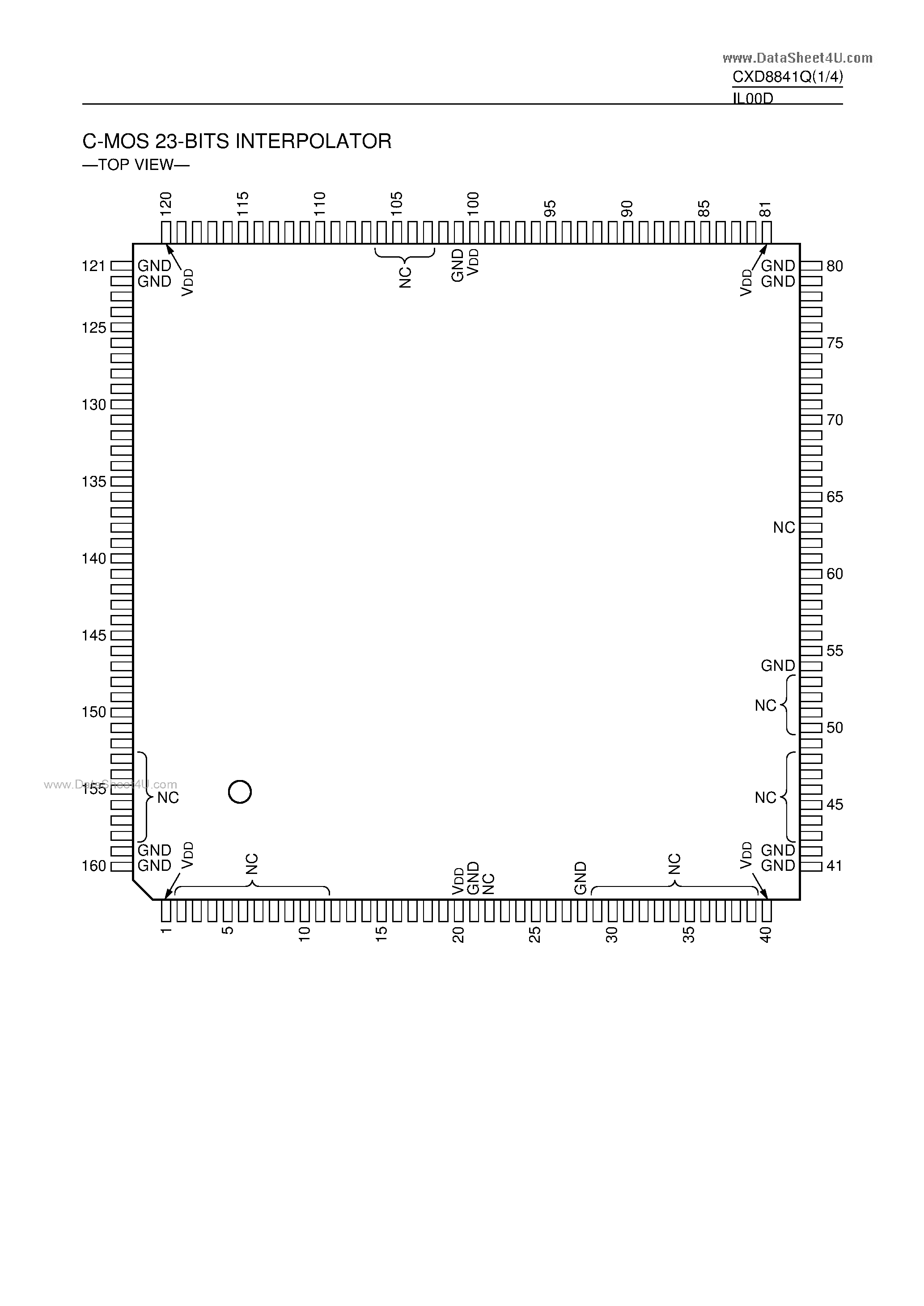 Даташит на микросхему CXD8841Q страница 1 Даташит CXD8841Q - C-MOS 23-BITS INTERPOLATOR страница 1