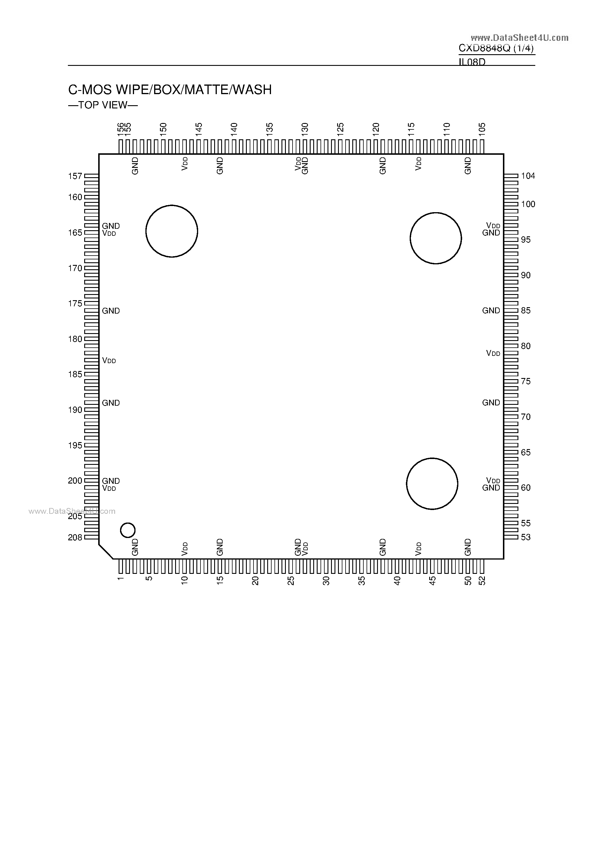 Даташит CXD8848Q - C-MOS WIPE/BOX/MATTE/WASH страница 1