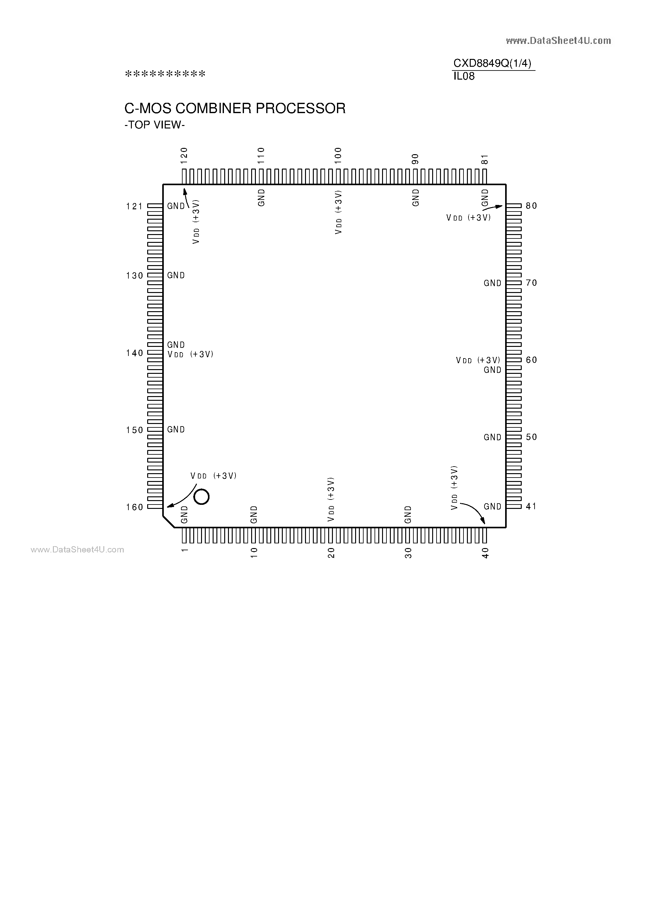 Даташит CXD8849Q - C-MOS COMBINER PROCESSOR страница 1