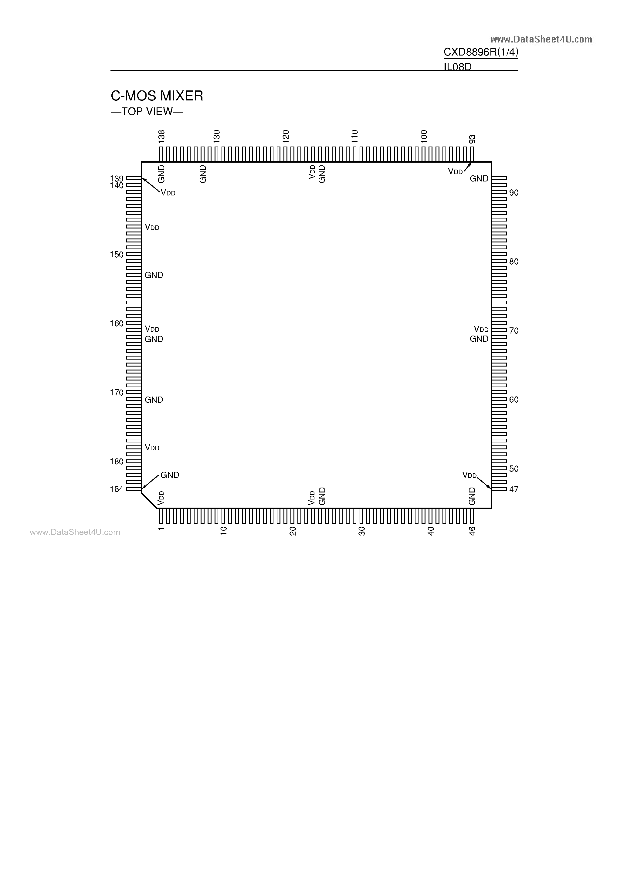 Даташит CXD8896R - C-MOS MIXER страница 1
