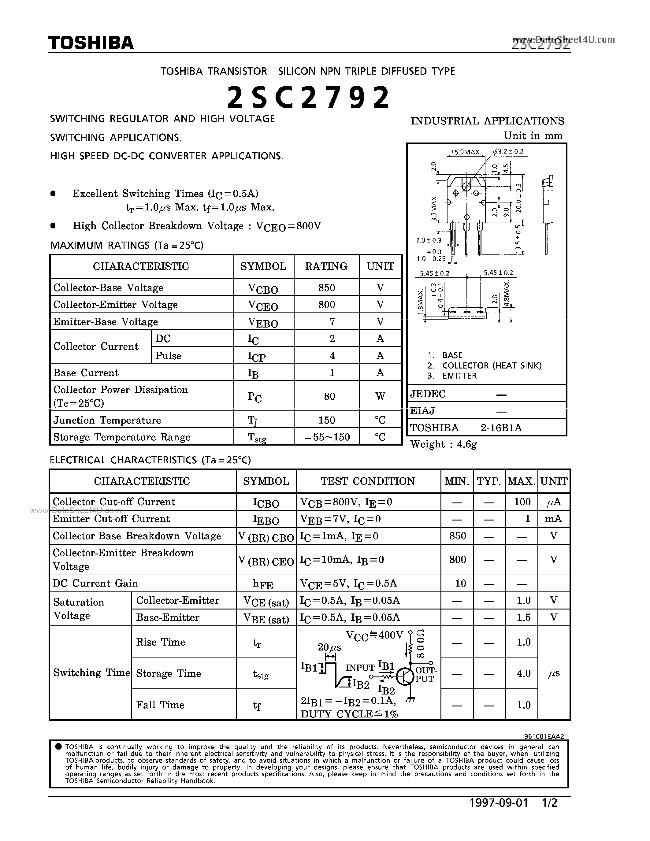 Datasheet C2792 page 1 Datasheet C2792 - Search -----> 2SC2792 page 1