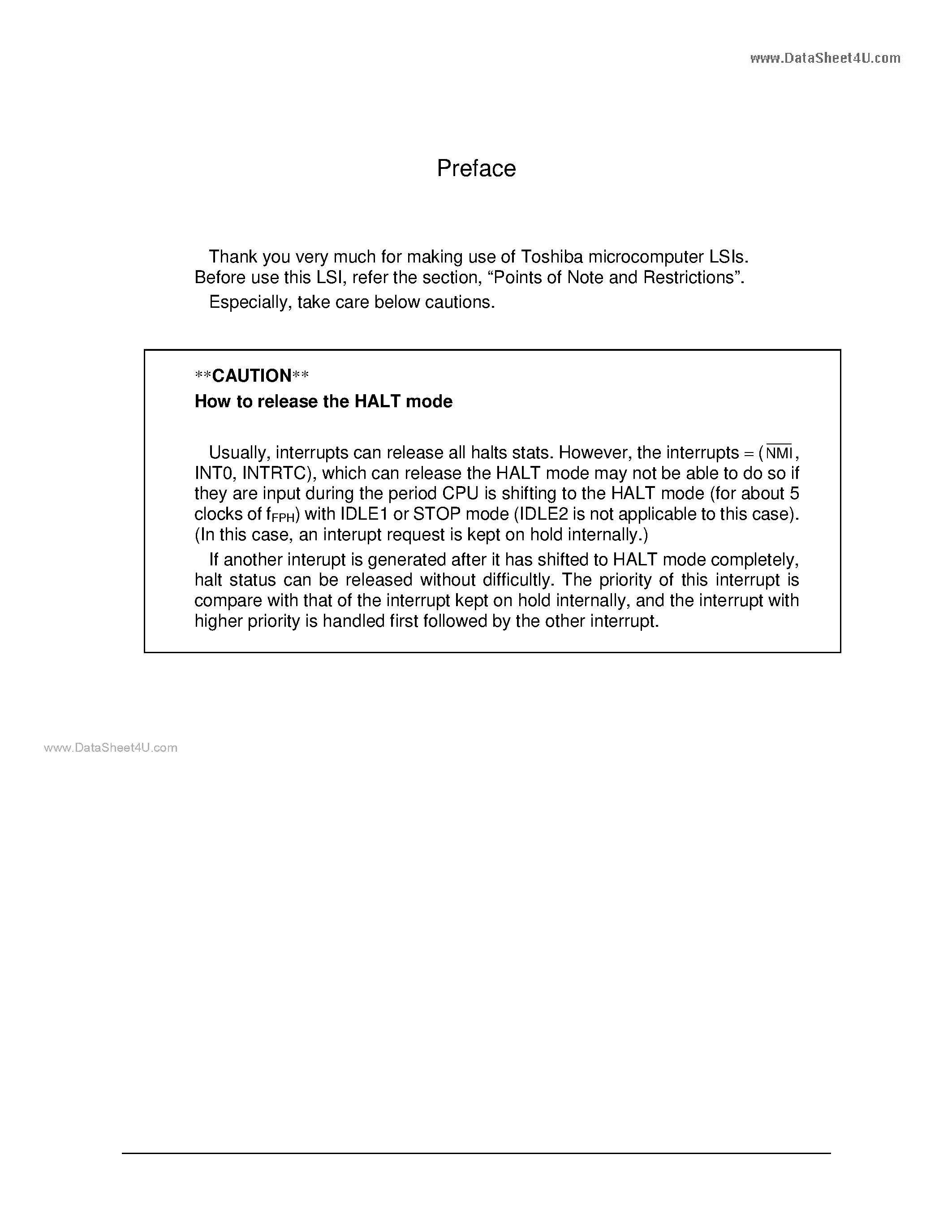 Даташит на микросхему TMP91CP27 страница 2 Даташит TMP91CP27 - Original CMOS 16-Bit Microcontroller страница 2