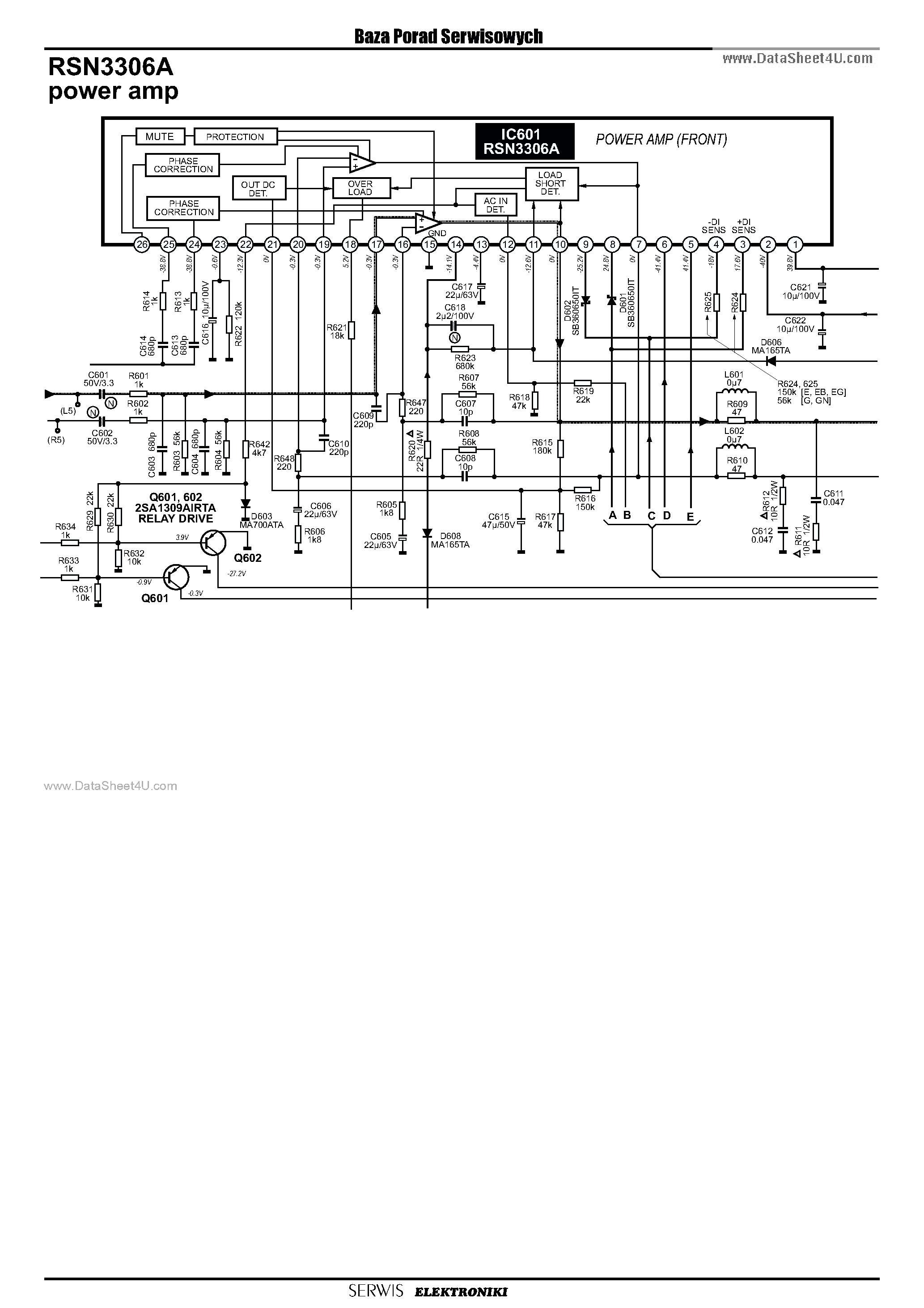 Даташит RSN3306A - Power Amp страница 1