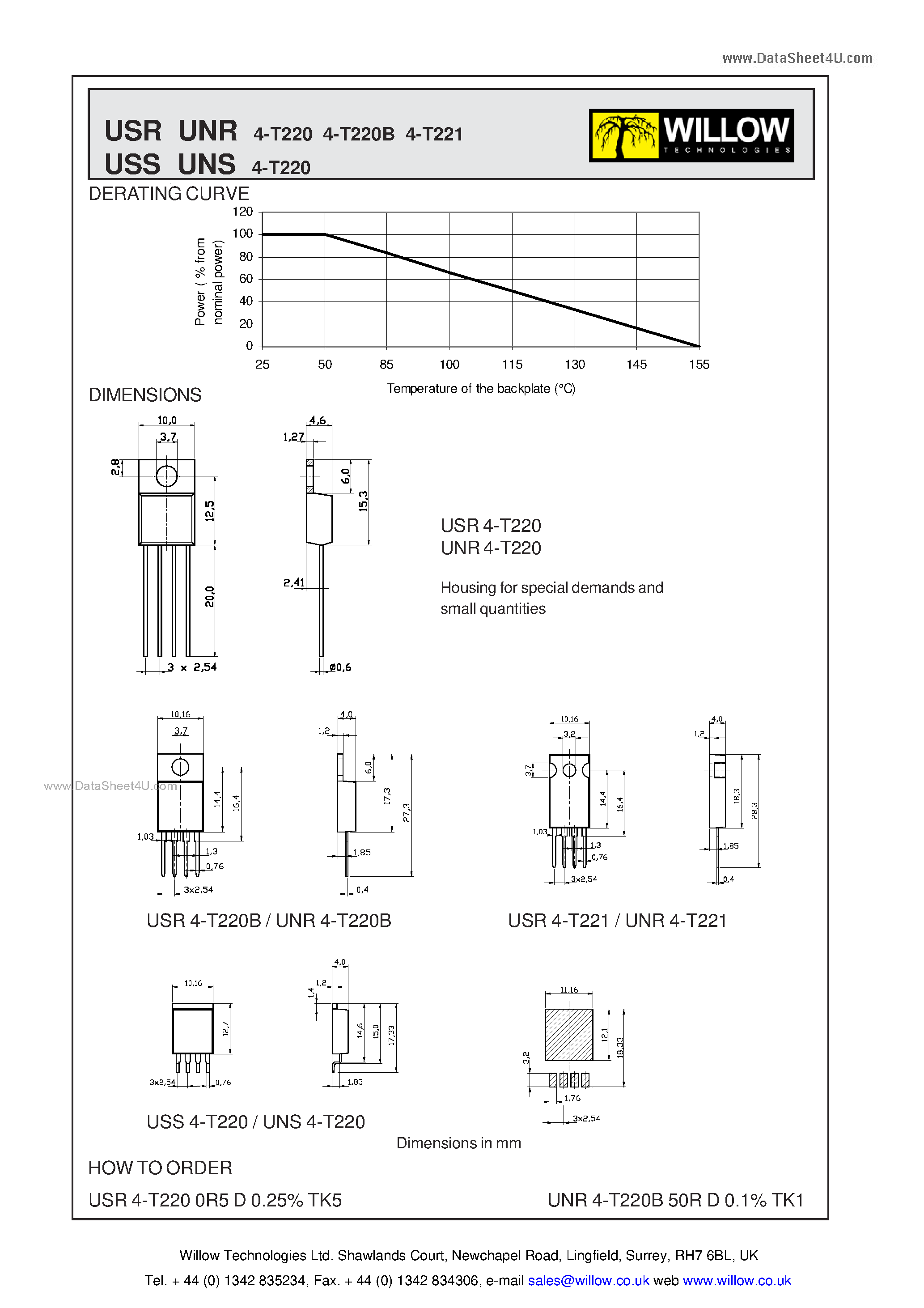 Даташит на микросхему UNS4-T220 страница 2 Даташит UNS4-T220 - Highest Stability Near Temperature Independent страница 2