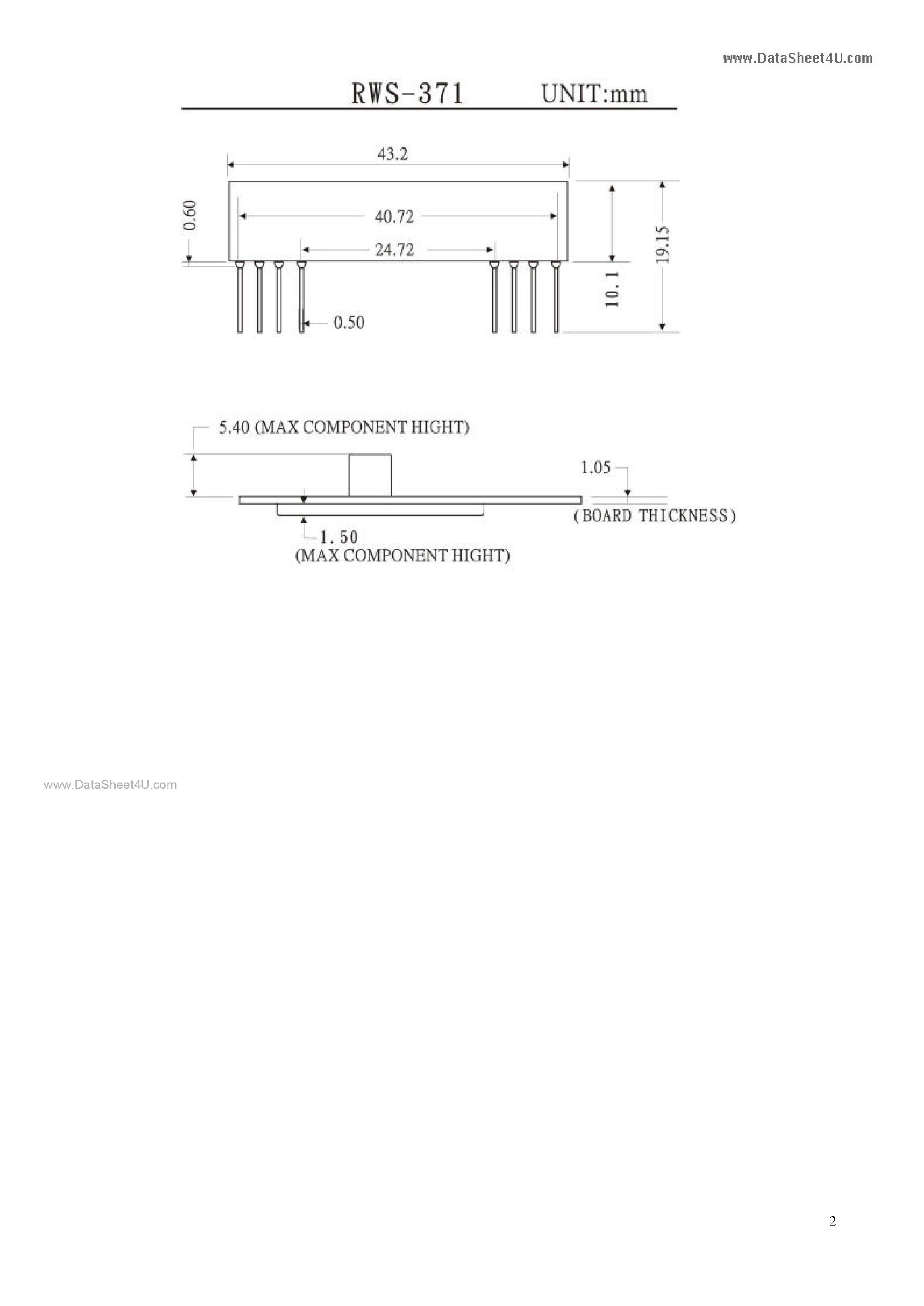 Datasheet RWS-371-6 - Receiver Module page 2