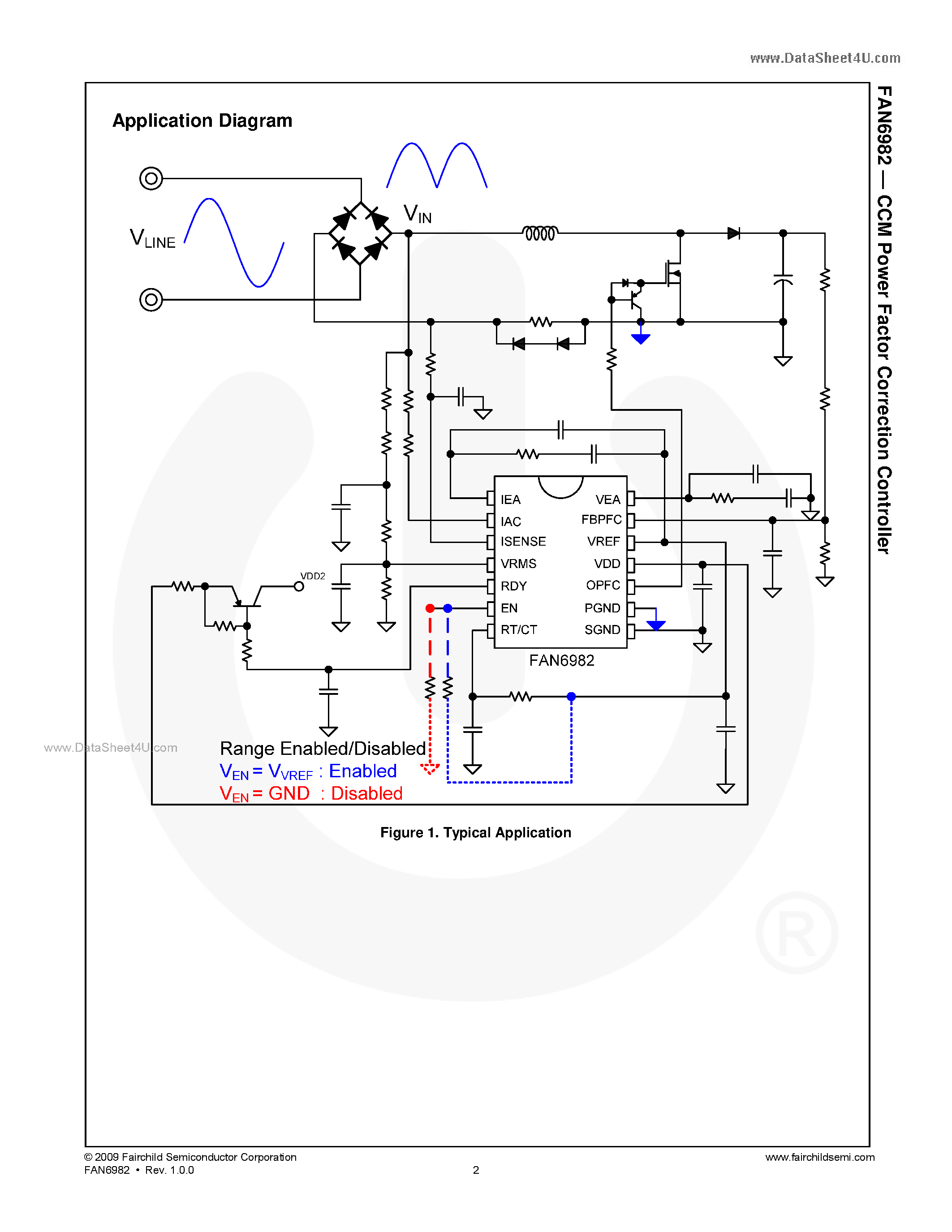 Даташит FAN6982 - CCM Power Factor Correction Controller страница 2