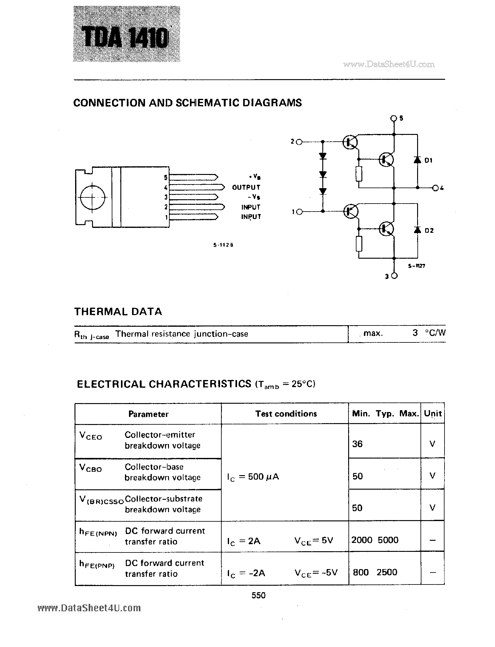 Даташит TDA1410 - Consumer Transistor страница 2
