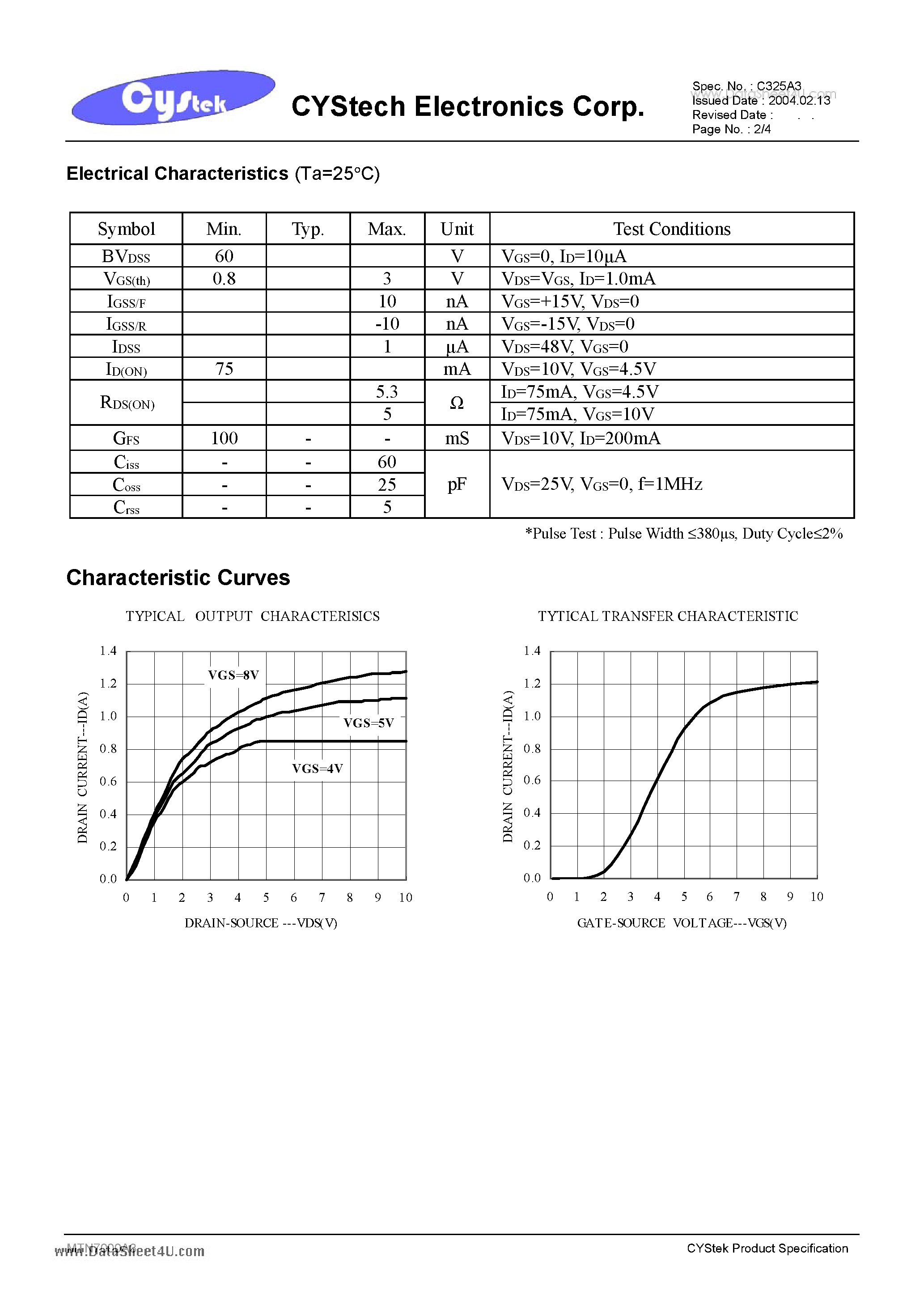 Datasheet MTN7000A3 - N-CHANNEL MOSFET page 2