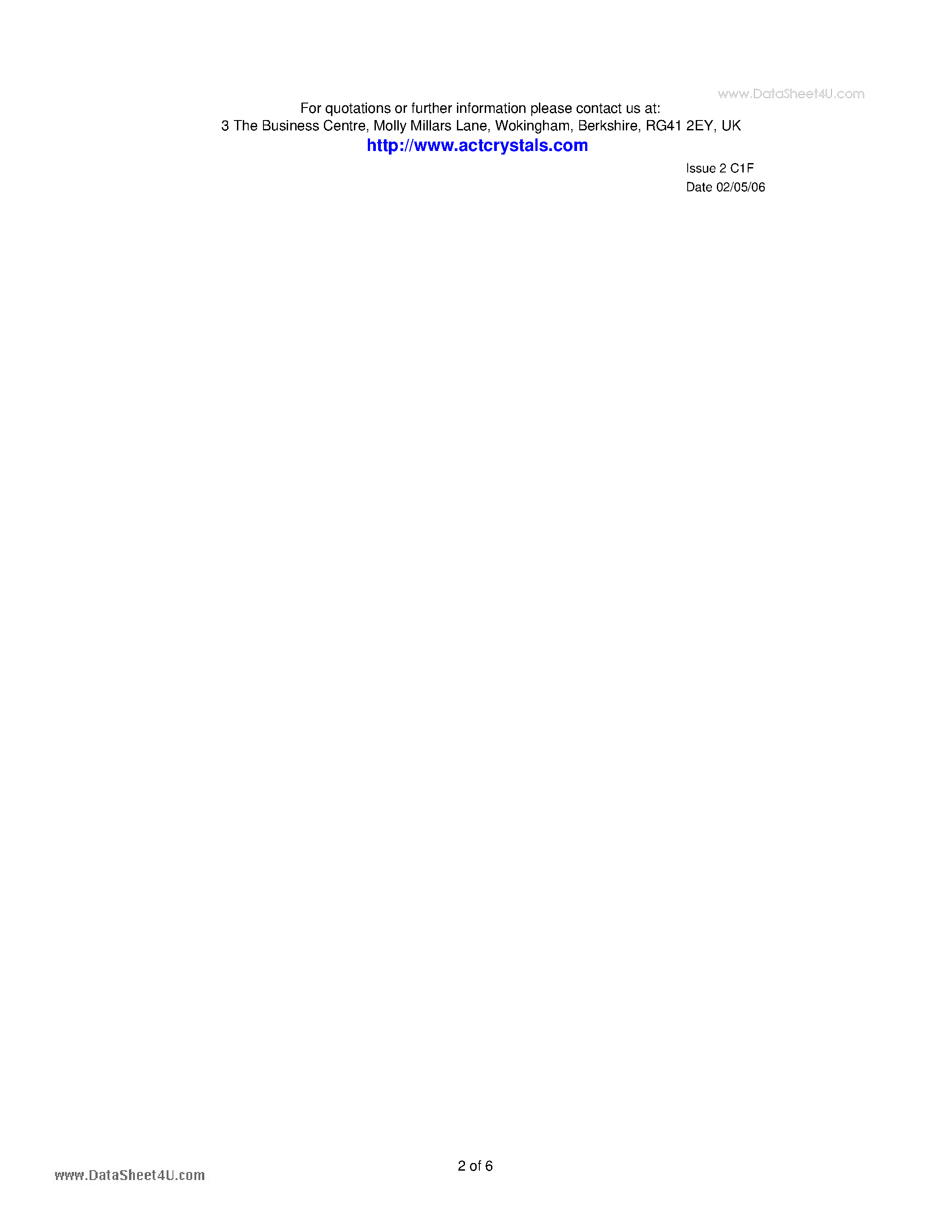 Даташит ACT634SMX-2 - low aging 6x3.5mm SMD страница 2