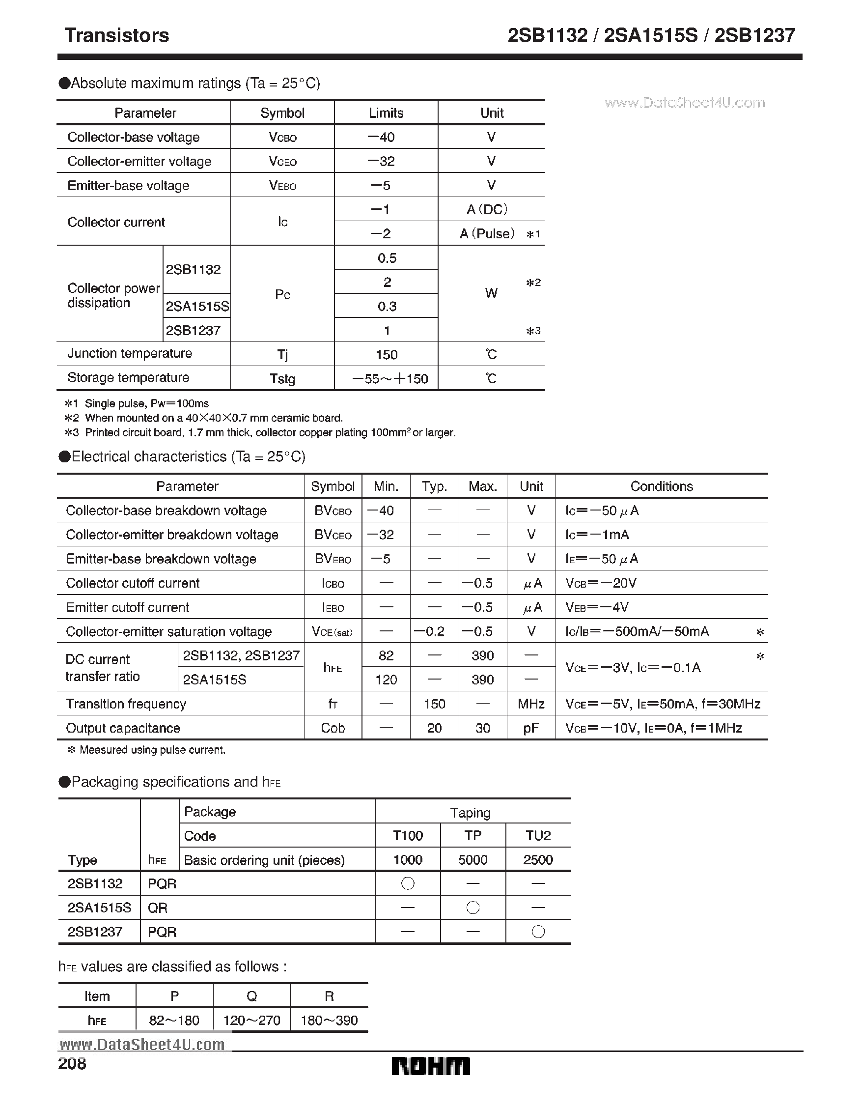 Даташит на микросхему A1515S страница 2 Даташит A1515S - Search -----> 2SA1515S страница 2