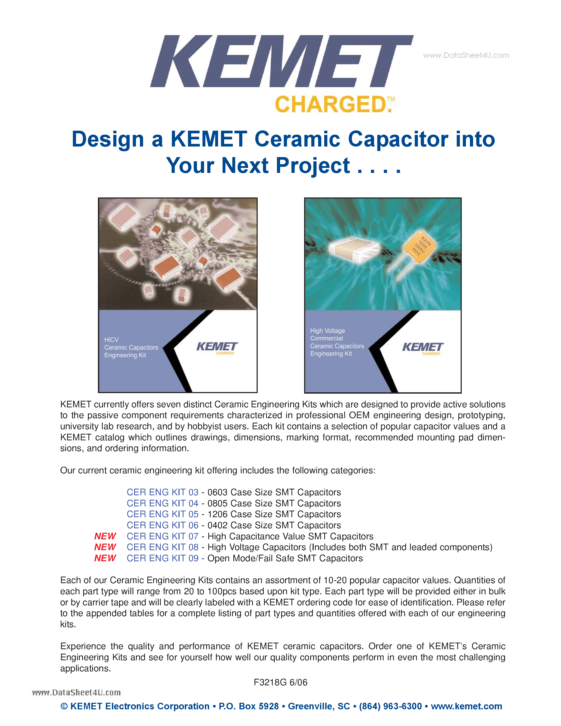 Даташит C0603C105K4PAC - Ceramic Capacitor страница 1