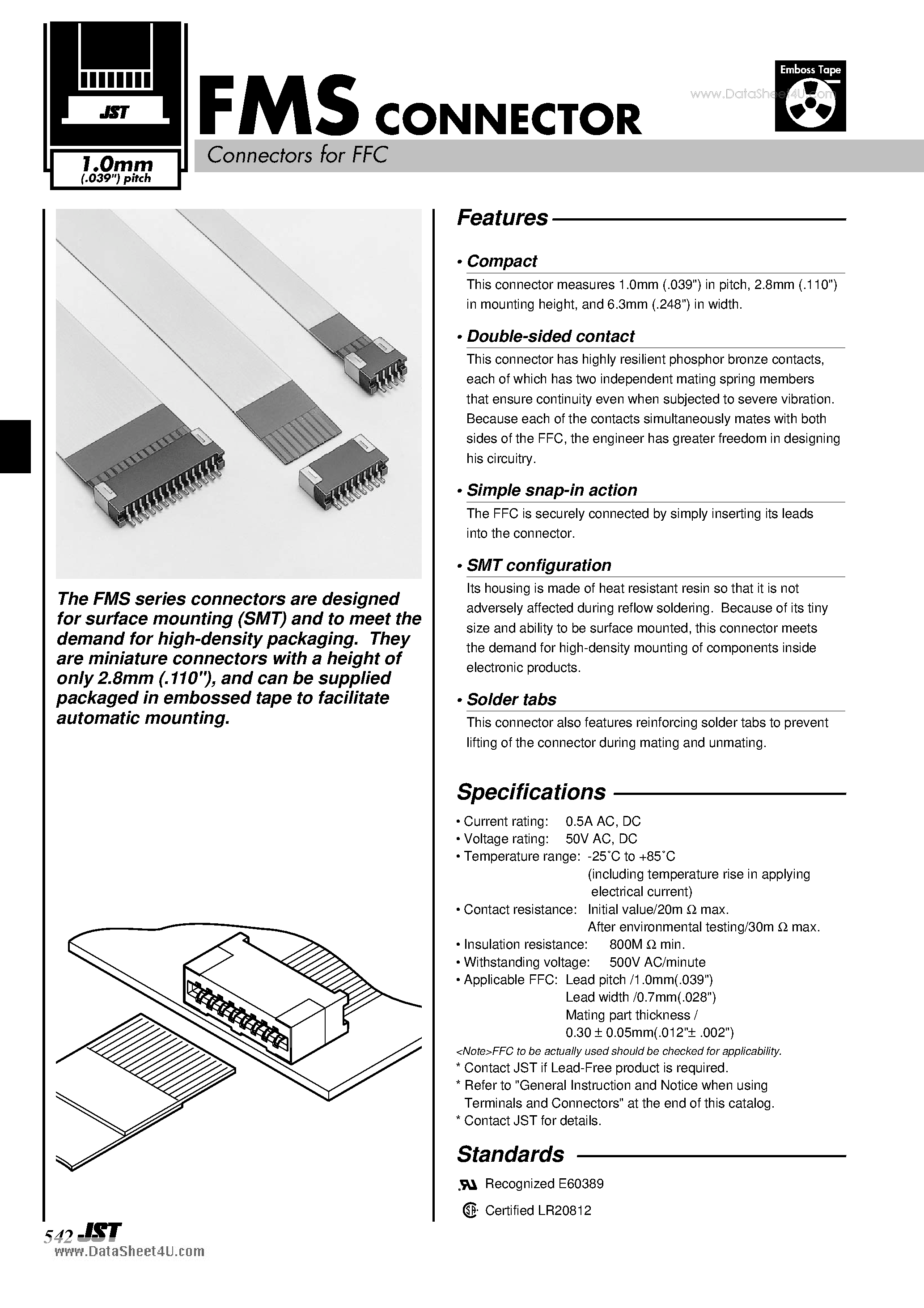 Даташит 14FMS-1.0SP-TF - Connector страница 1