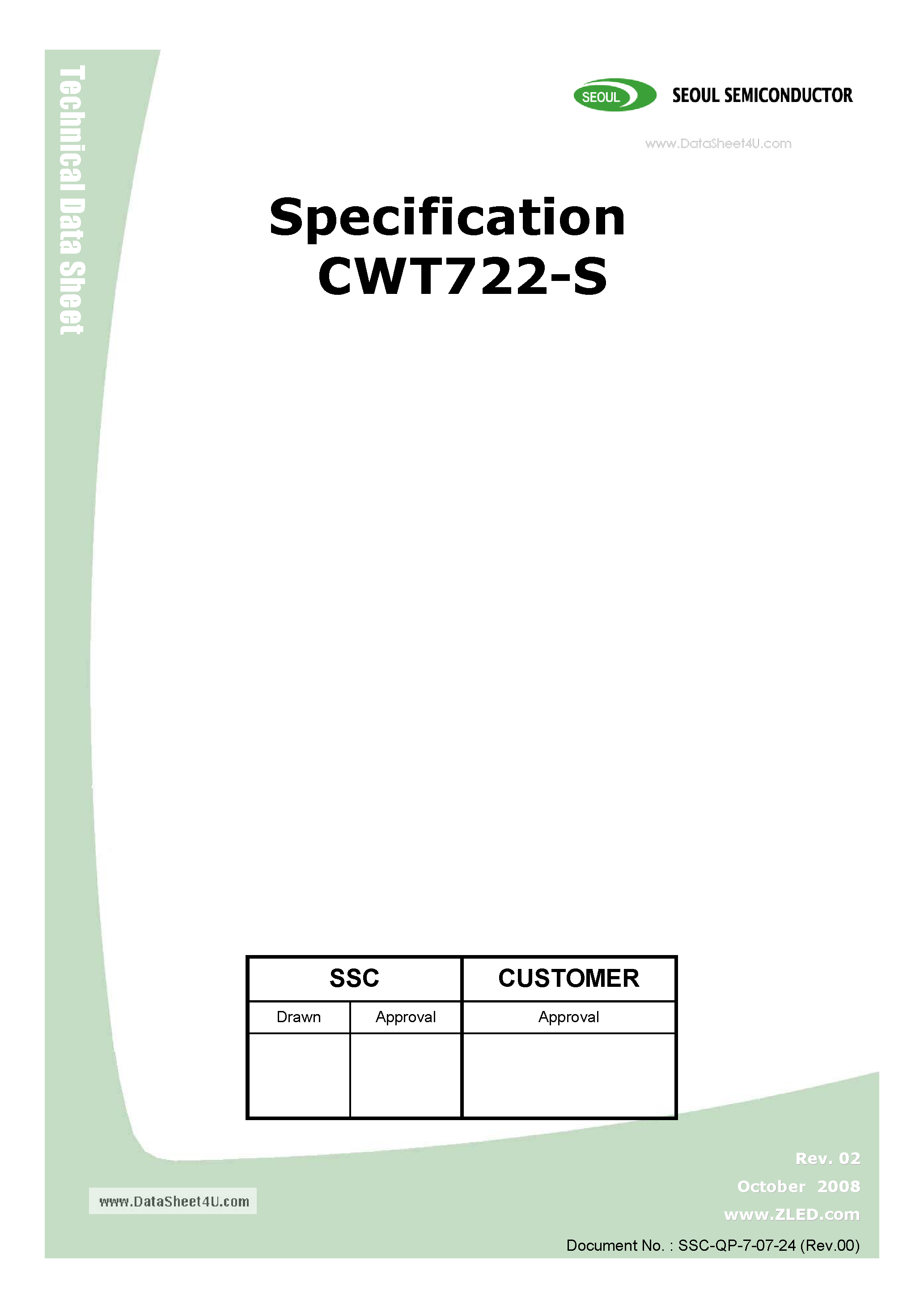 Datasheet CWT722-S - surface-mount LED page 1