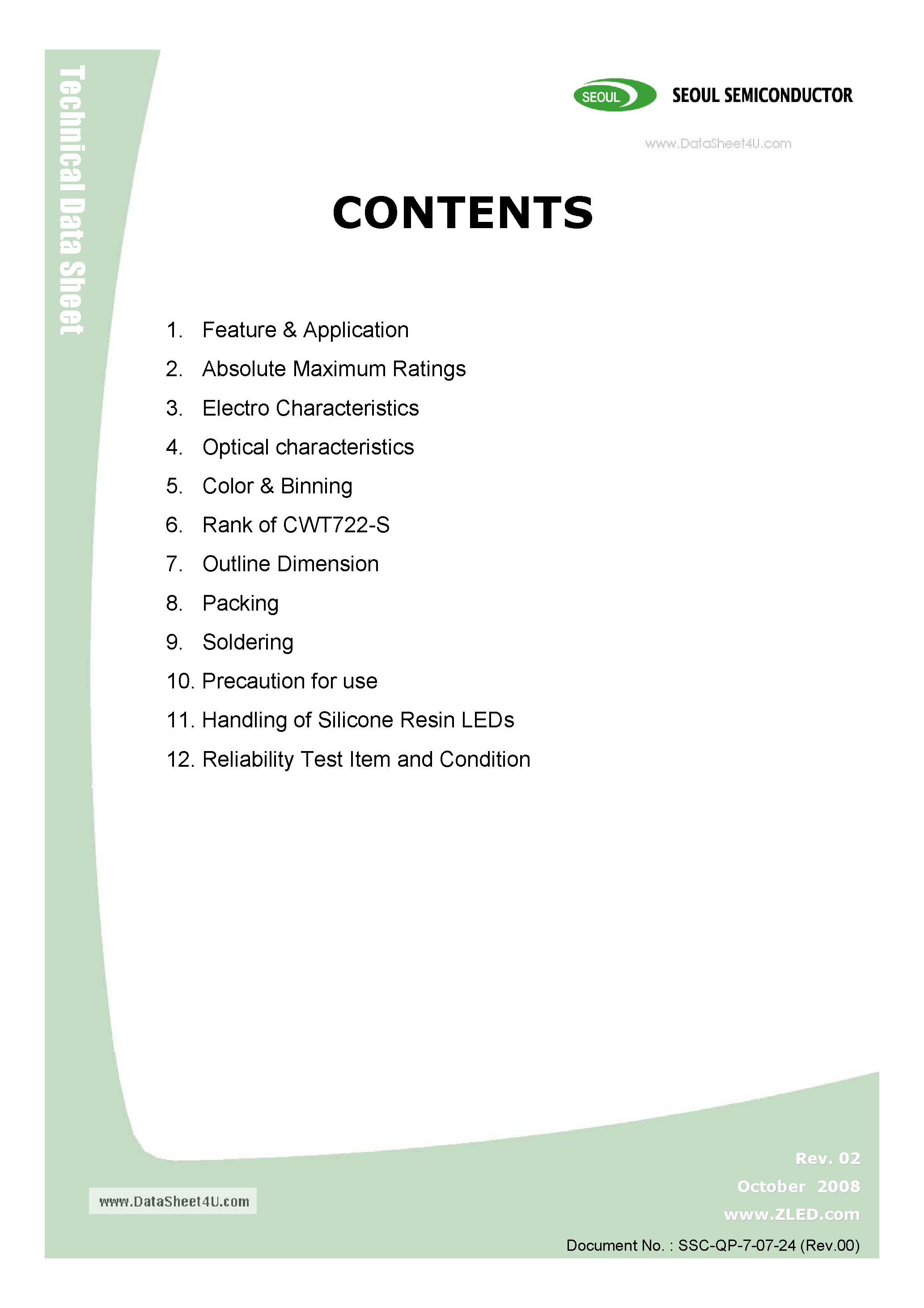 Datasheet CWT722-S - surface-mount LED page 2