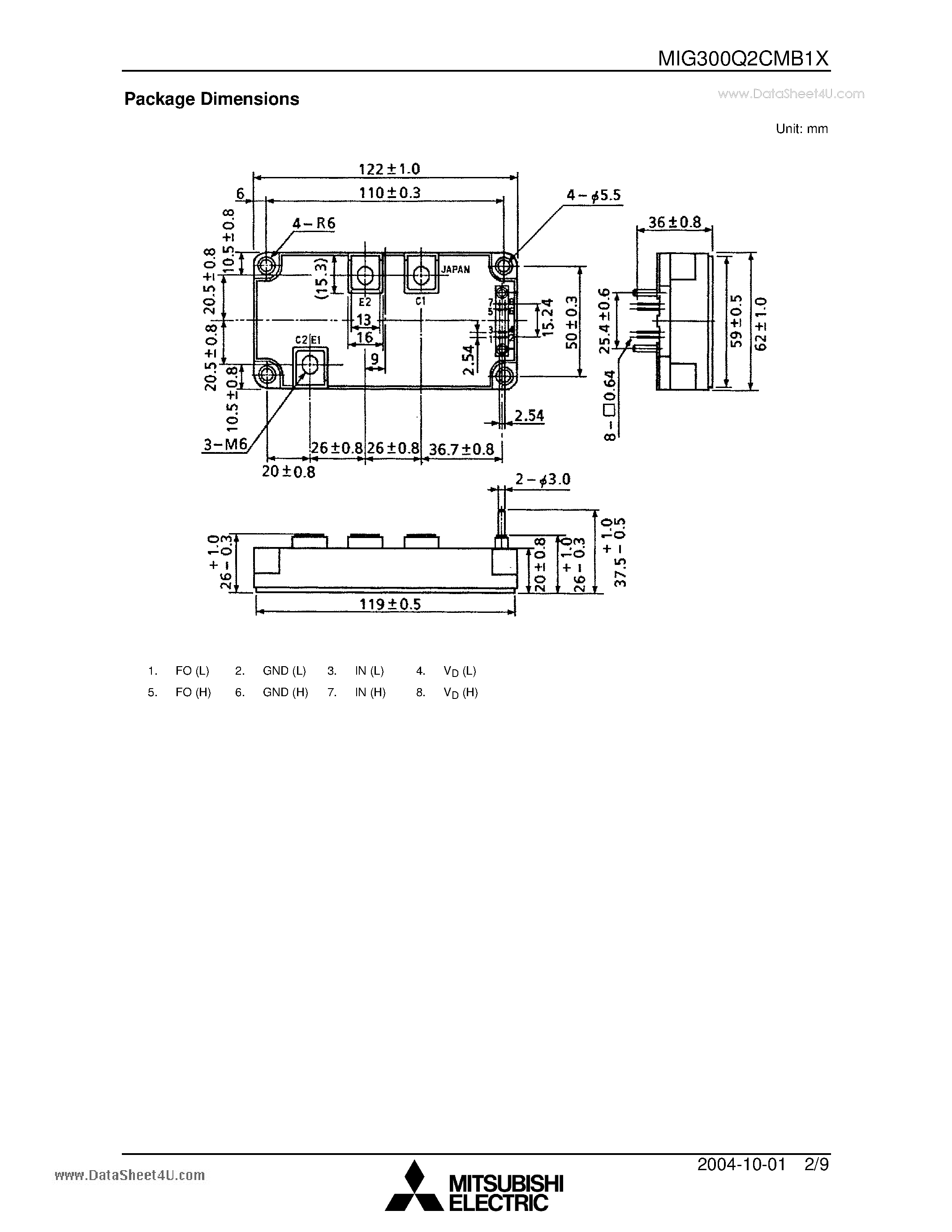 Datasheet MIG300Q2CMB1X page 2 Datasheet MIG300Q2CMB1X - High Power Switching Applications Motor Control Applications page 2