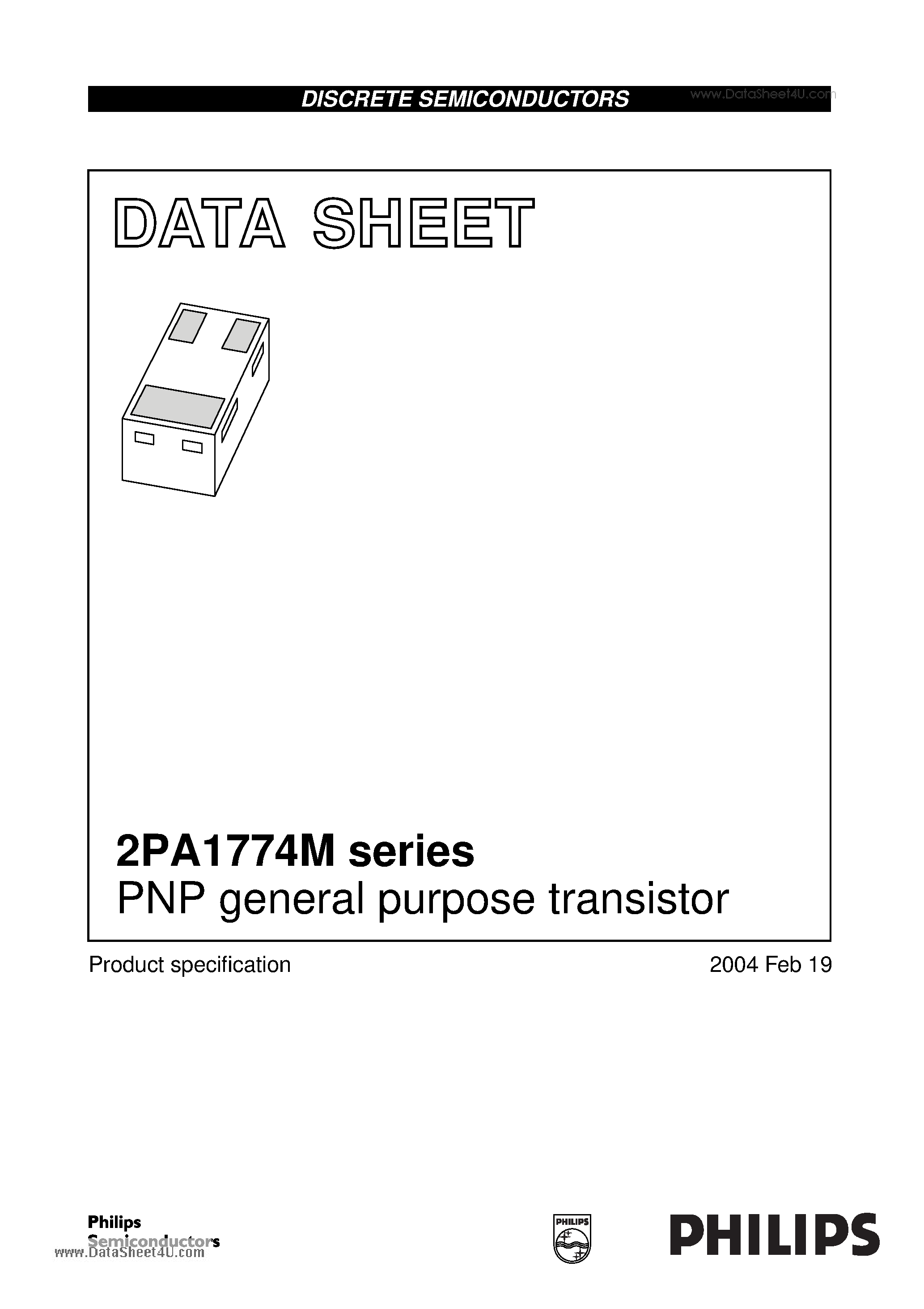 Datasheet 2PA1774M - PNP general purpose transistor page 1