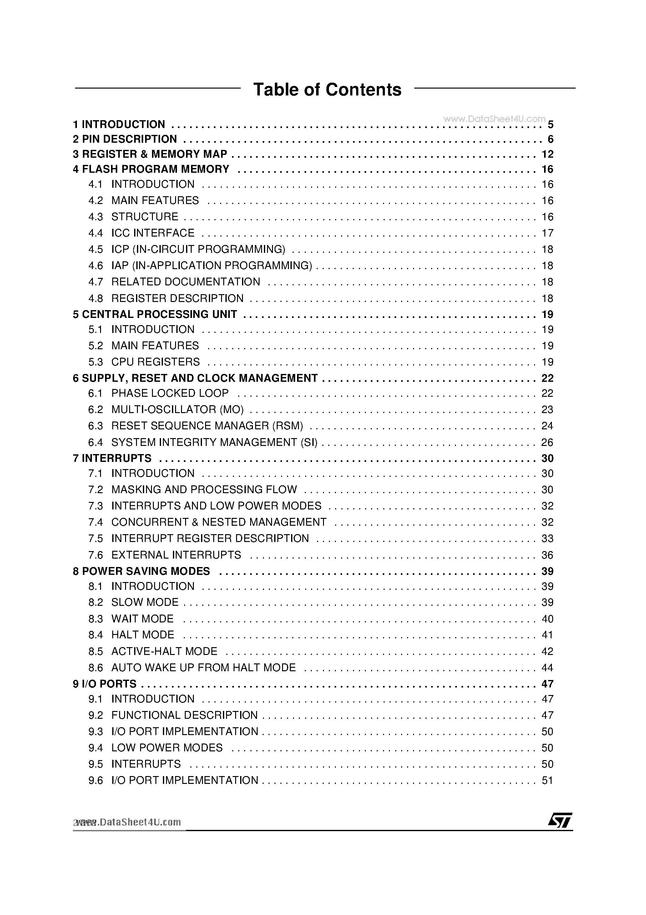 Datasheet ST72561 - 8-BIT MCU WITH FLASH OR ROM 10-BIT ADC 5 TIMERS SPI LINSCI ACTIVE CAN page 2