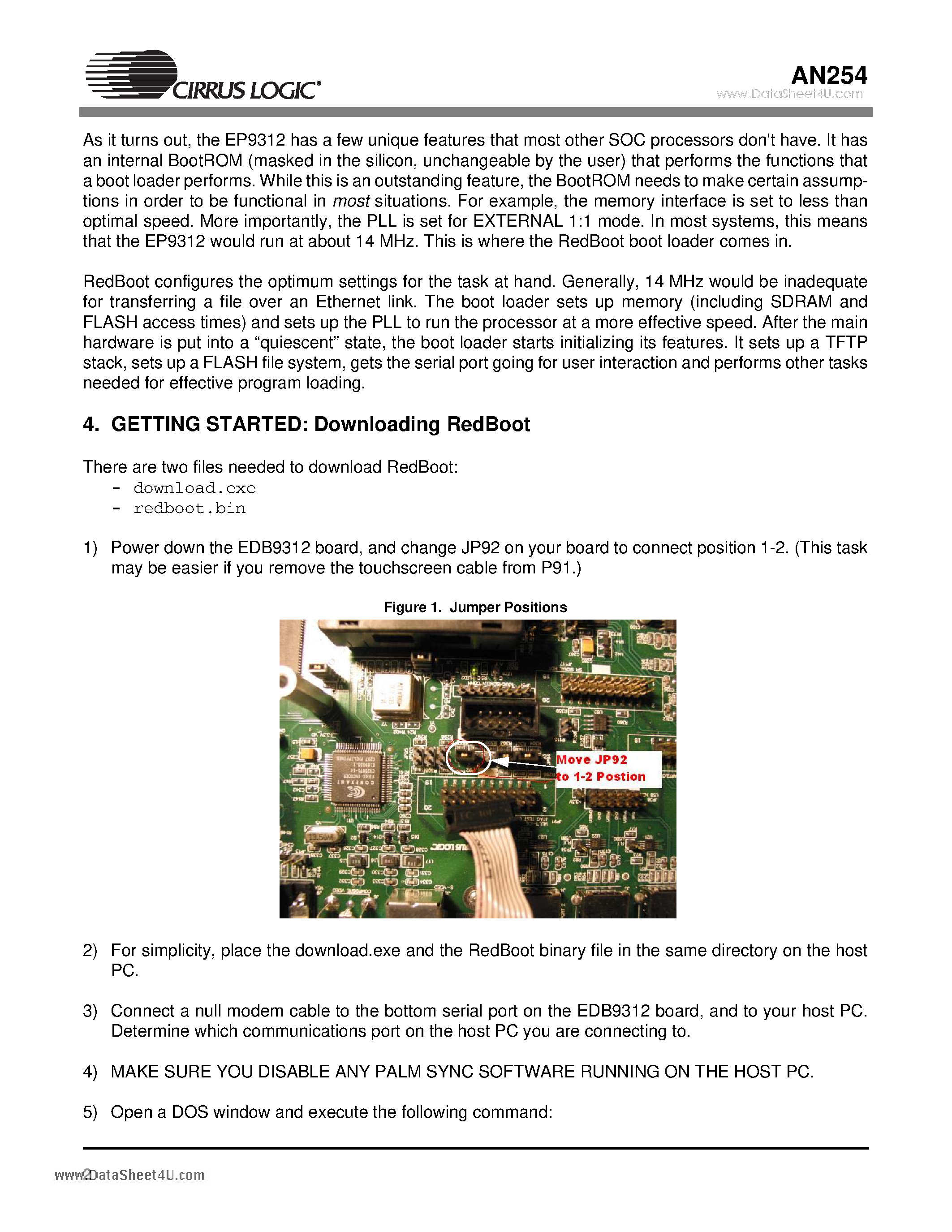 Datasheet AN254 - Booting Windows CE Using RedBoot from a Windows Based Host PC page 2