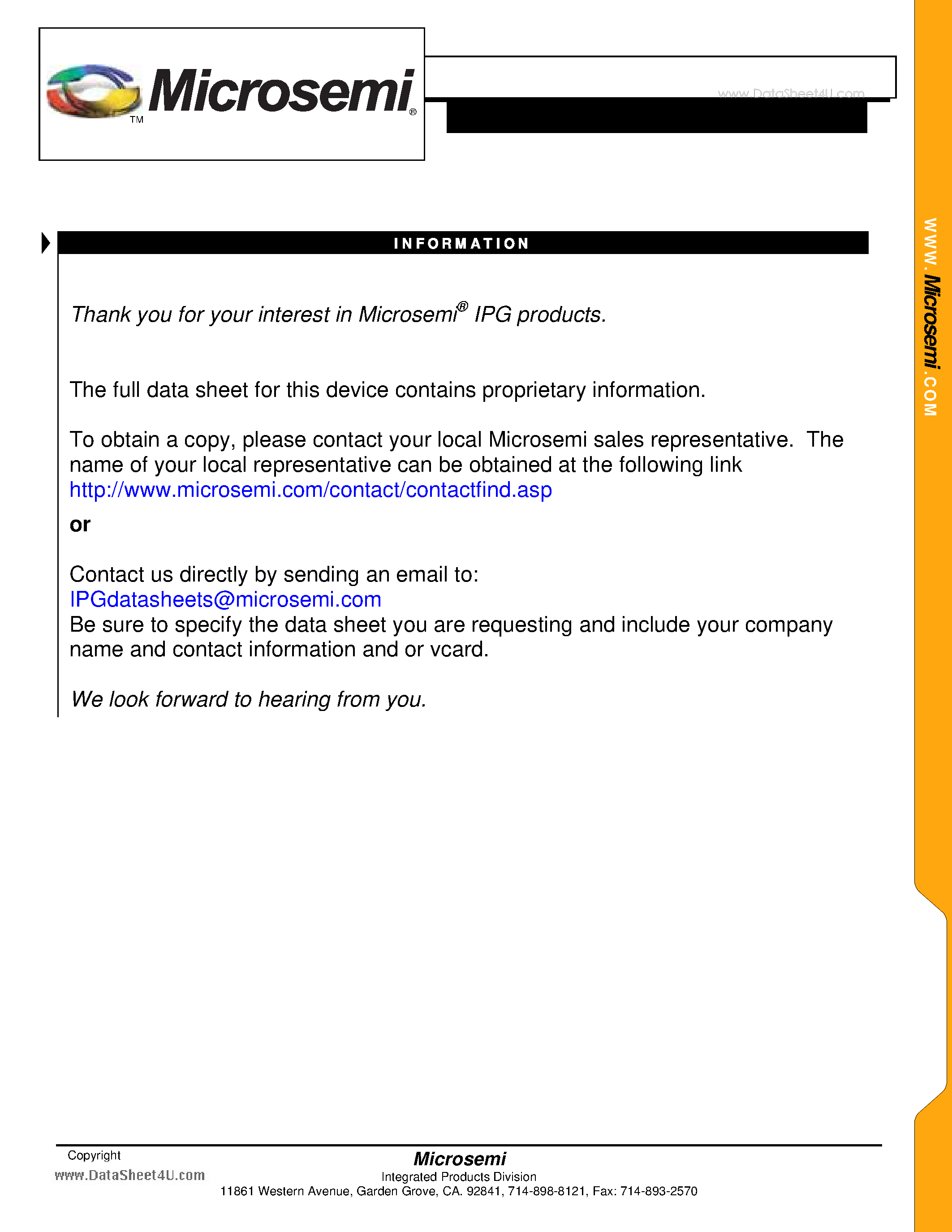 Datasheet LX5511 - InGaP HBT 2.3 - 2.5 GHz Power Amplifier page 2