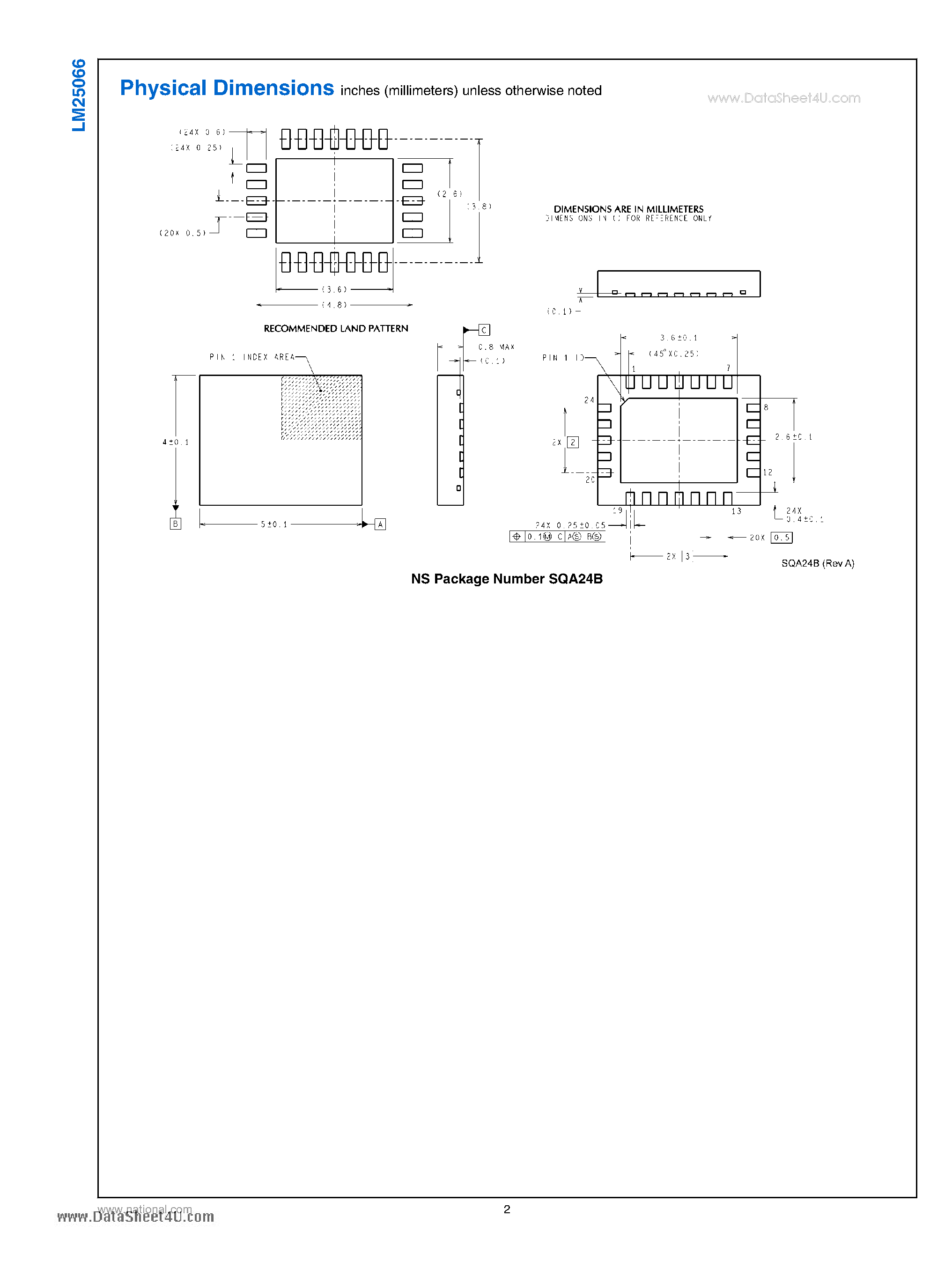 Даташит LM25066 - System Power Management And Protection IC страница 2