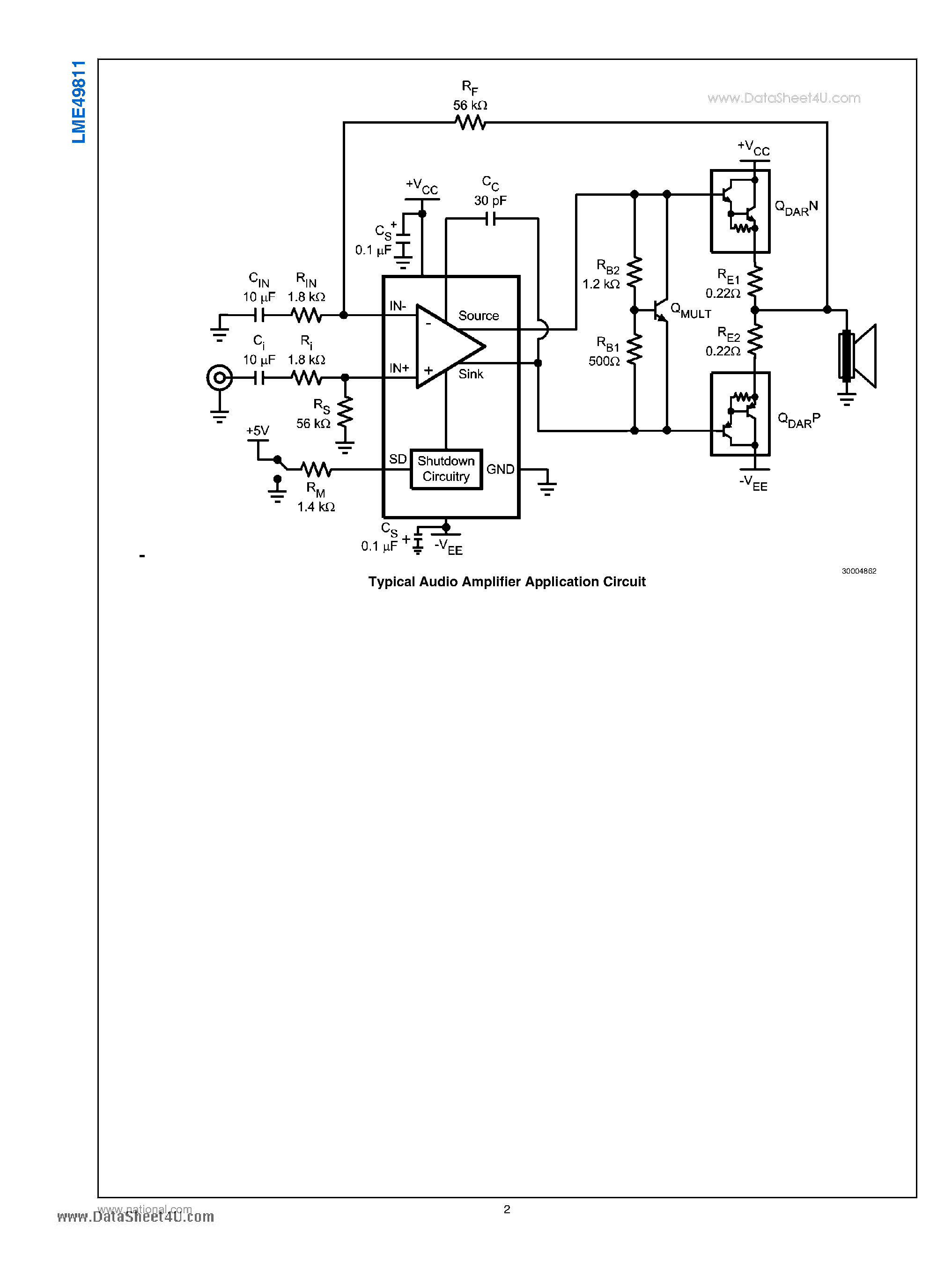 Datasheet LME49811 - High Fidelity 200 Volt Power Amplifier Input Stage page 2