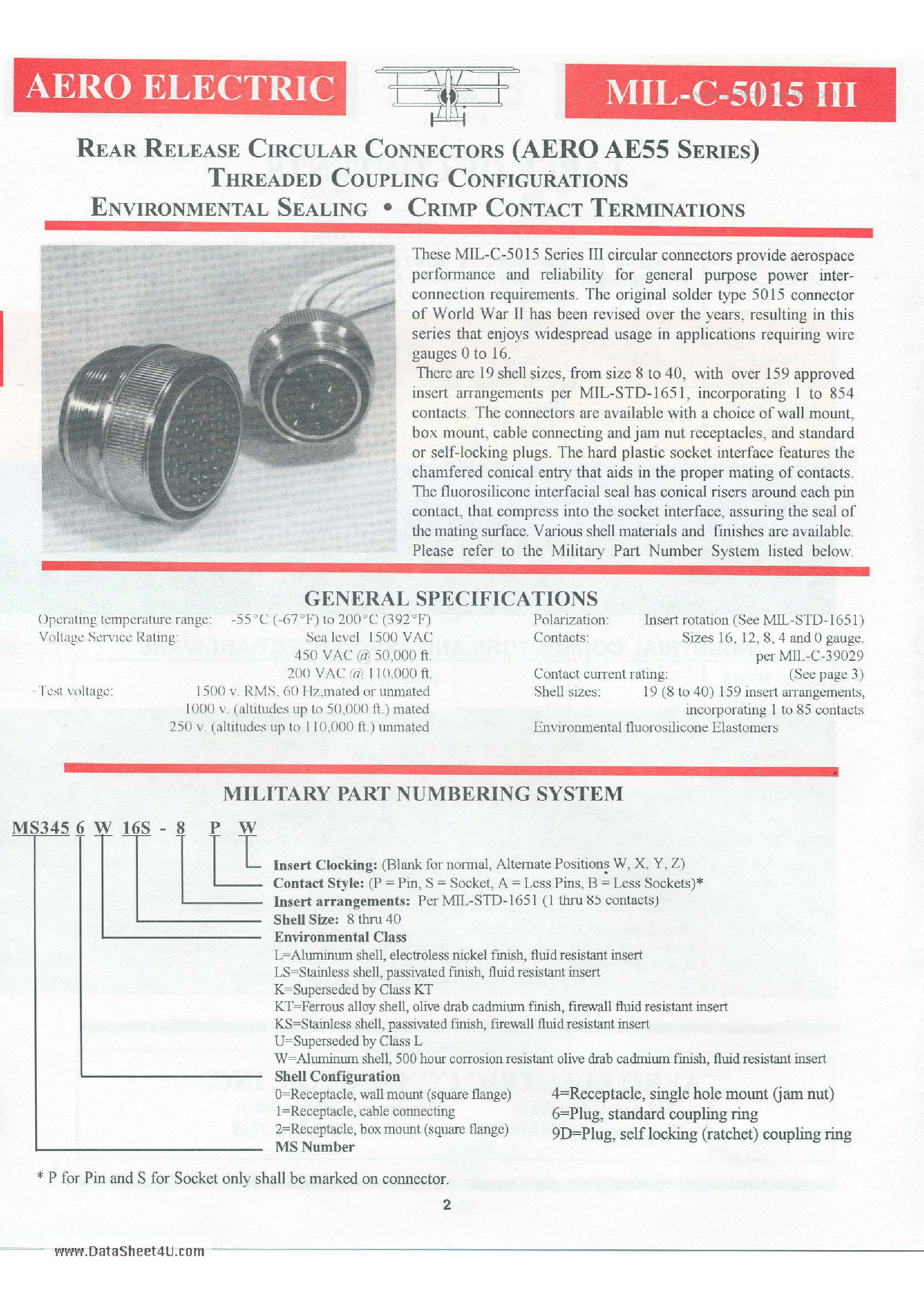 Даташит на микросхему M39029/30-217 страница 1 Даташит M39029/30-217 - Connector страница 1