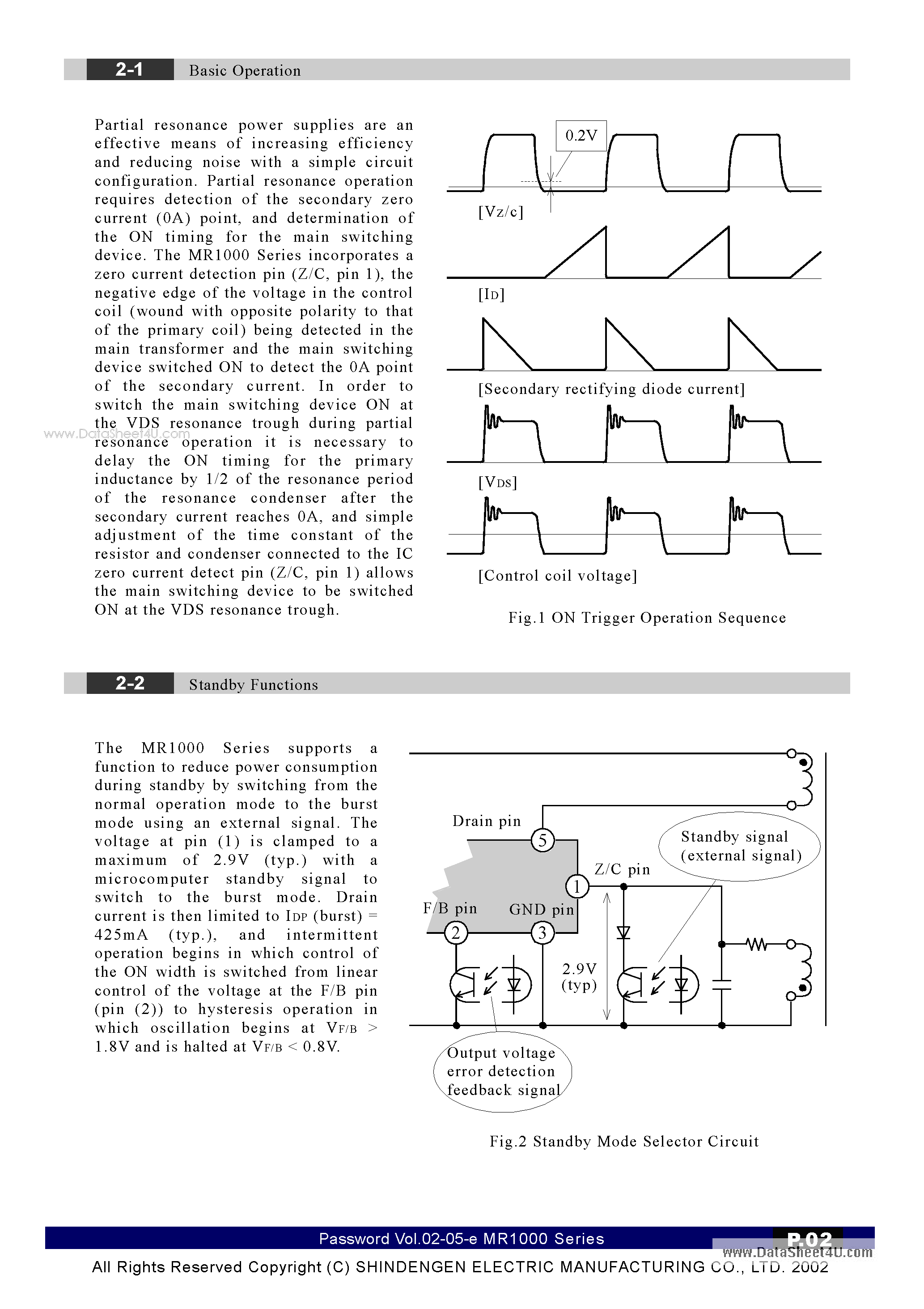 Datasheet MR1000 - Partial Resonance PS IC page 2