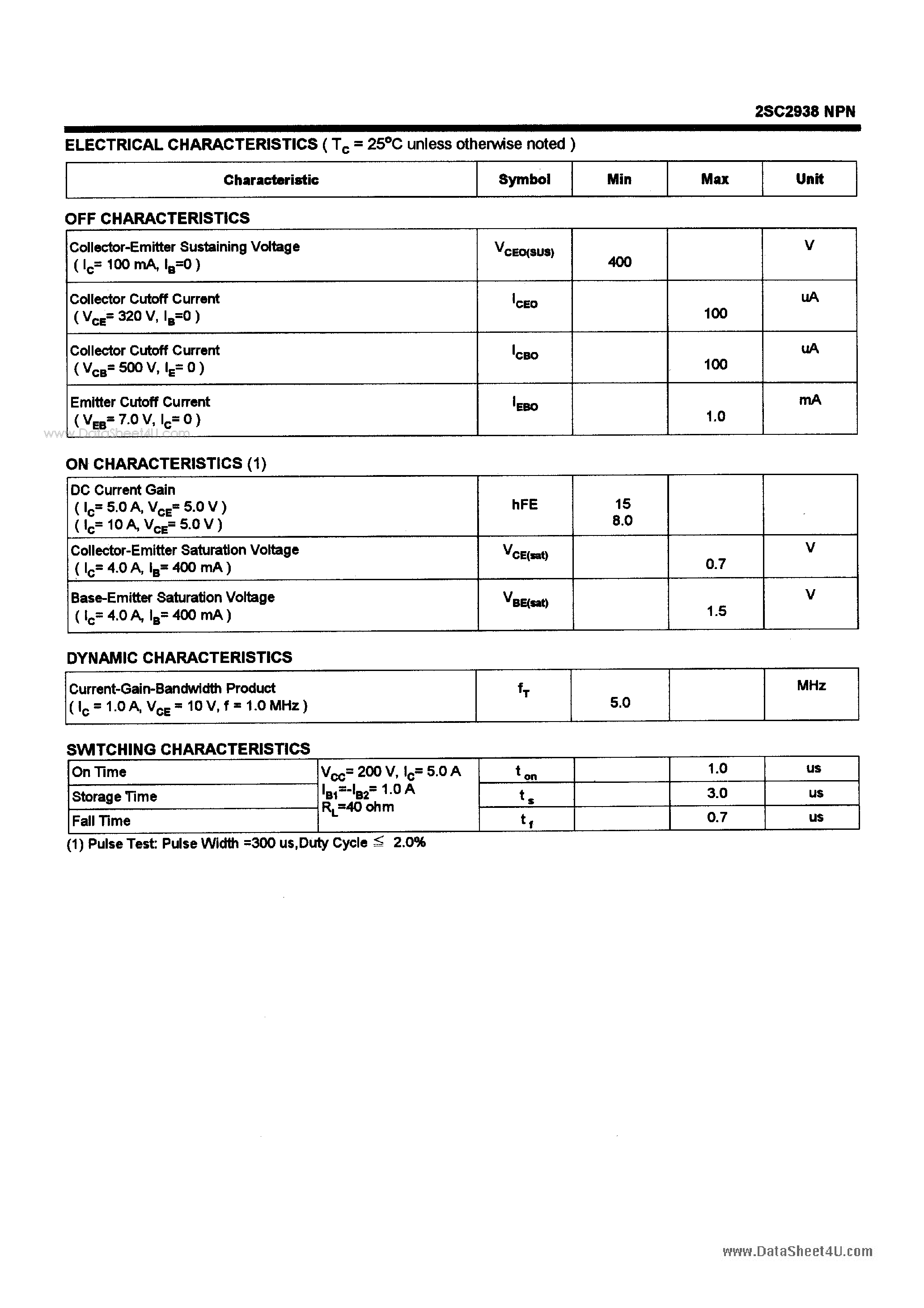 Datasheet C2938 page 2 Datasheet C2938 - Search -----> 2SC2938 page 2