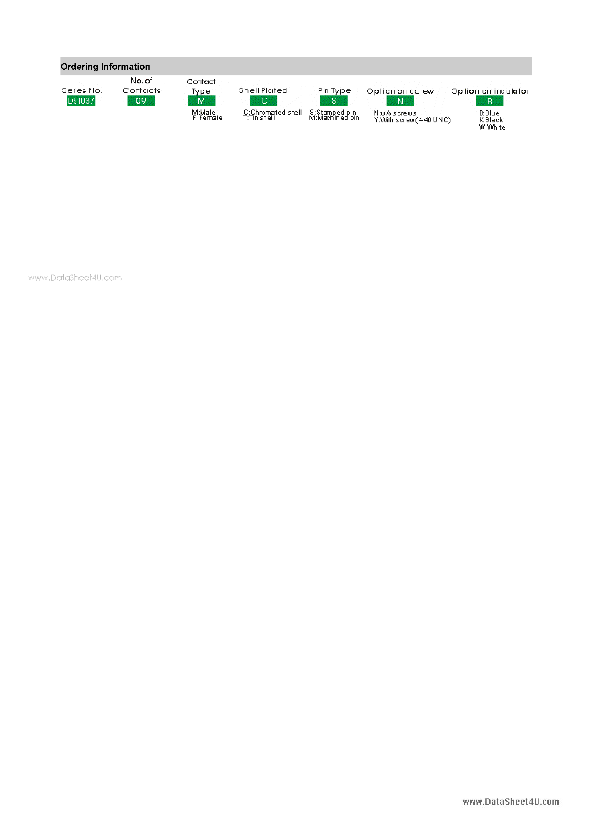 Даташит DS1037 - Connector страница 2