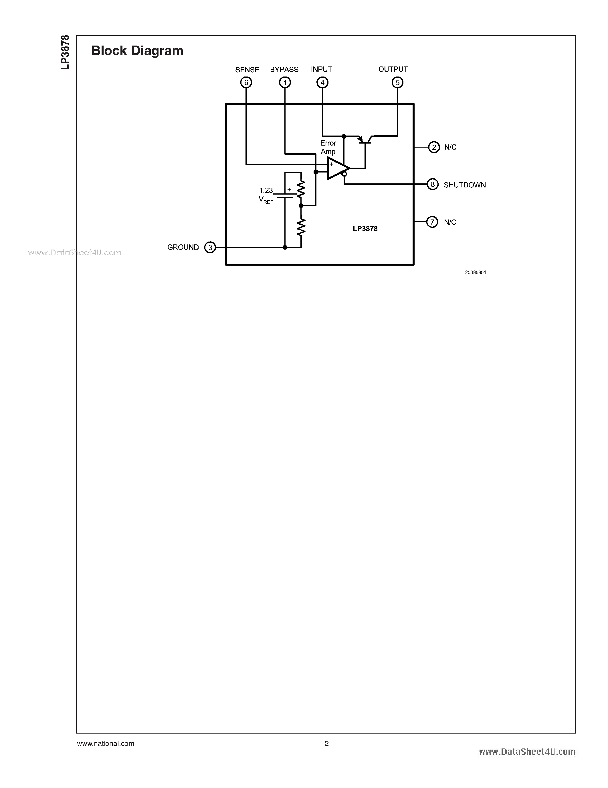 Даташит на микросхему LP3878 страница 2 Даташит LP3878 - Micropower 800mA Low Noise Ceramic Stable Voltage Regulator страница 2