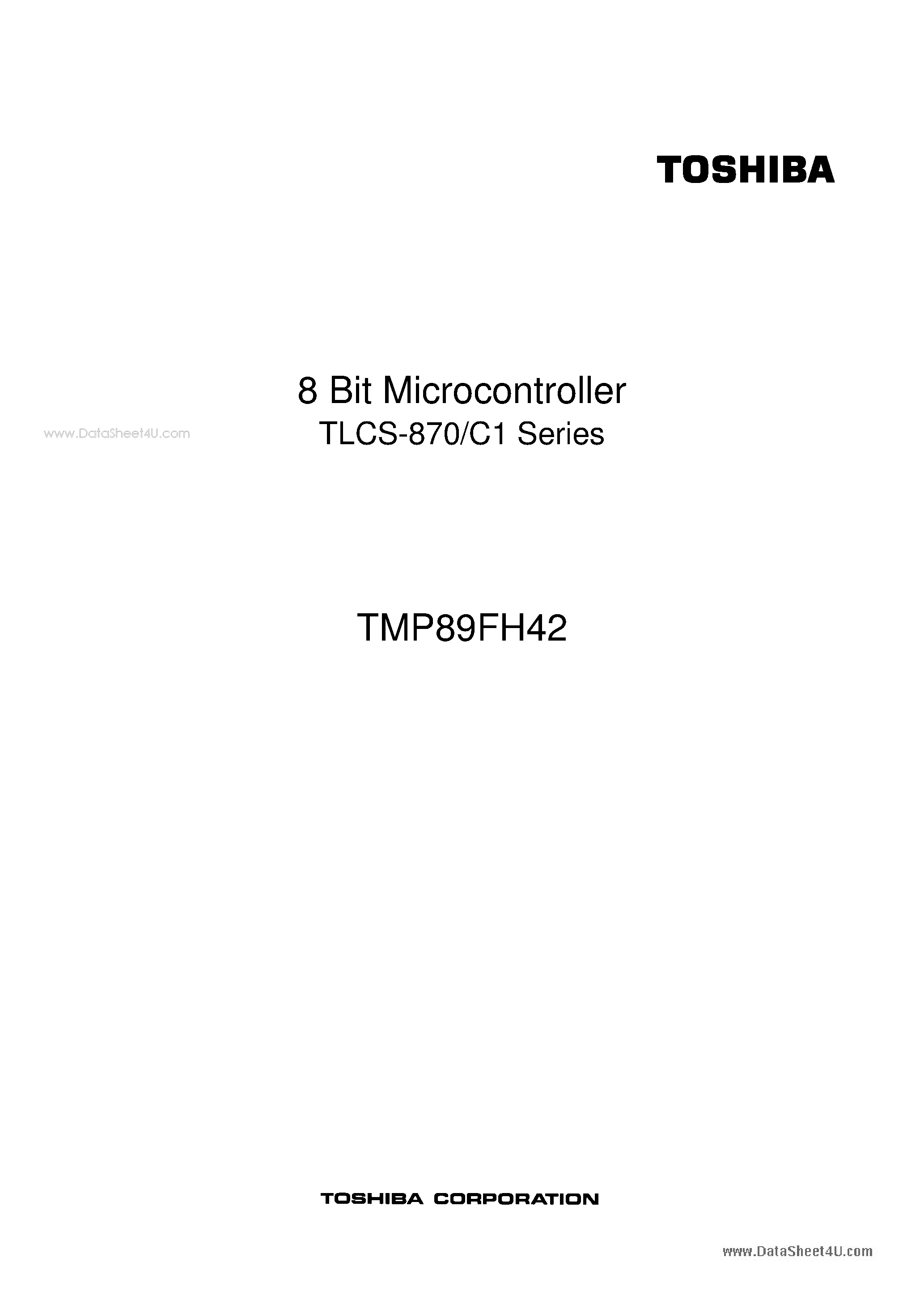 Datasheet TMP89FH42 - 8 Bit Microcontroller page 1