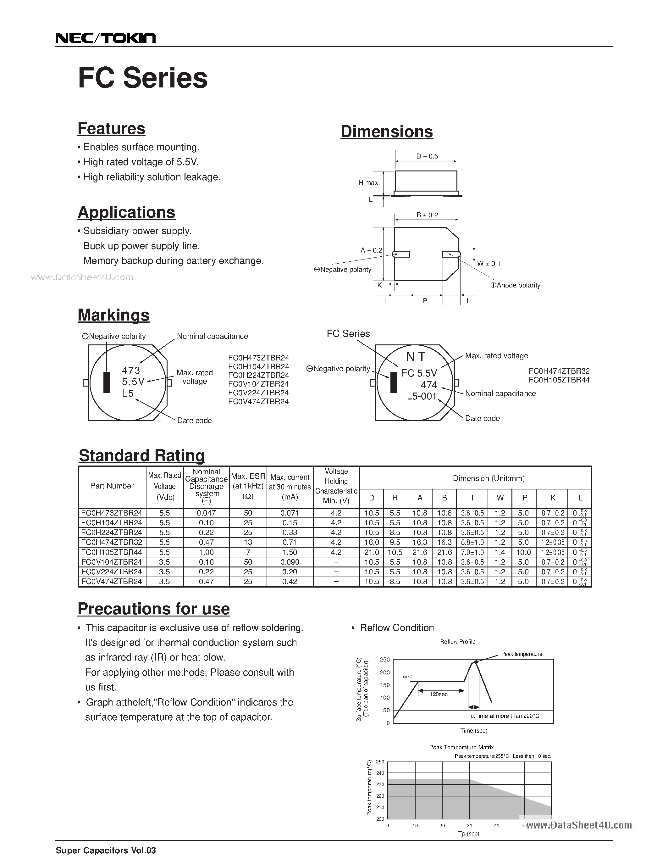 Datasheet FC0H104ZTBR24 page 1 Datasheet FC0H104ZTBR24 - Capacitor page 1